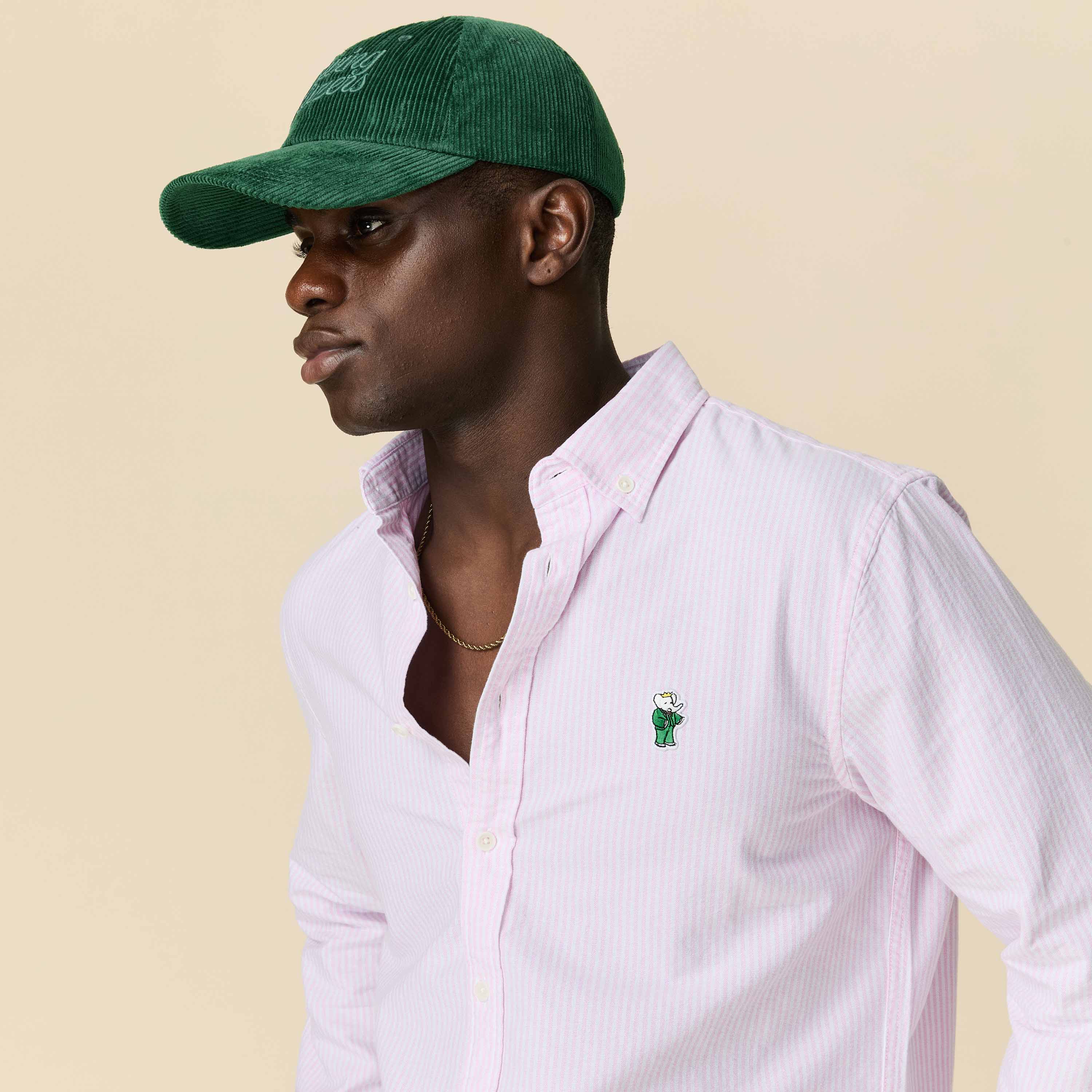 Corduroy Baseball Cap Green - Image 3
