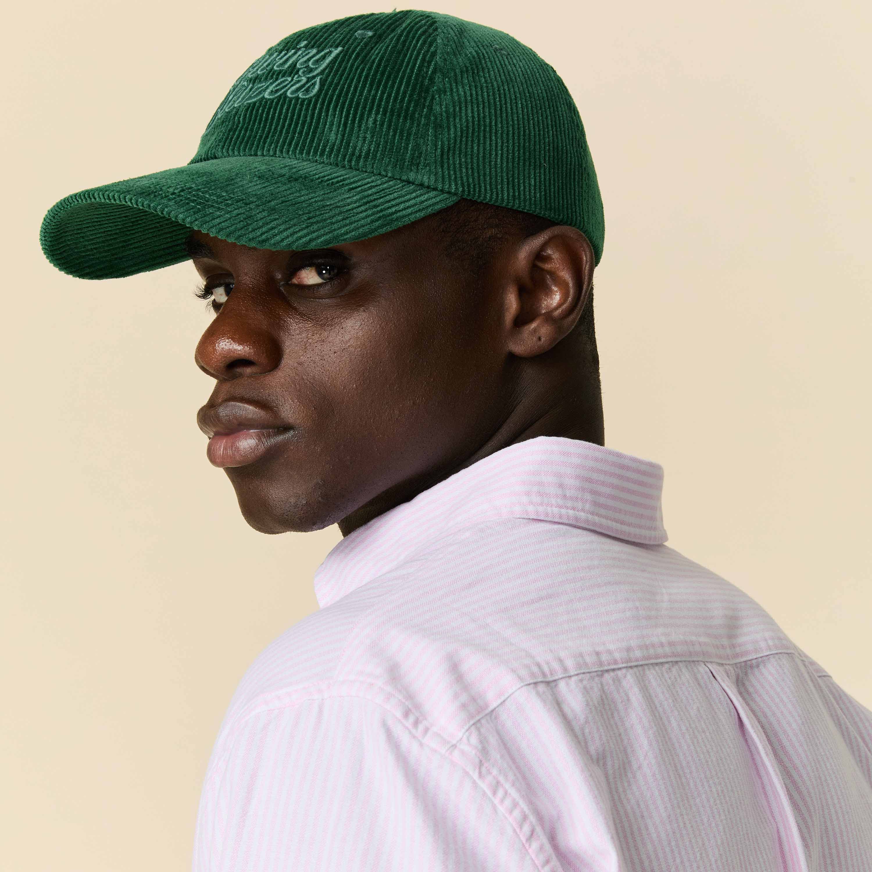 Corduroy Baseball Cap Green - Image 5