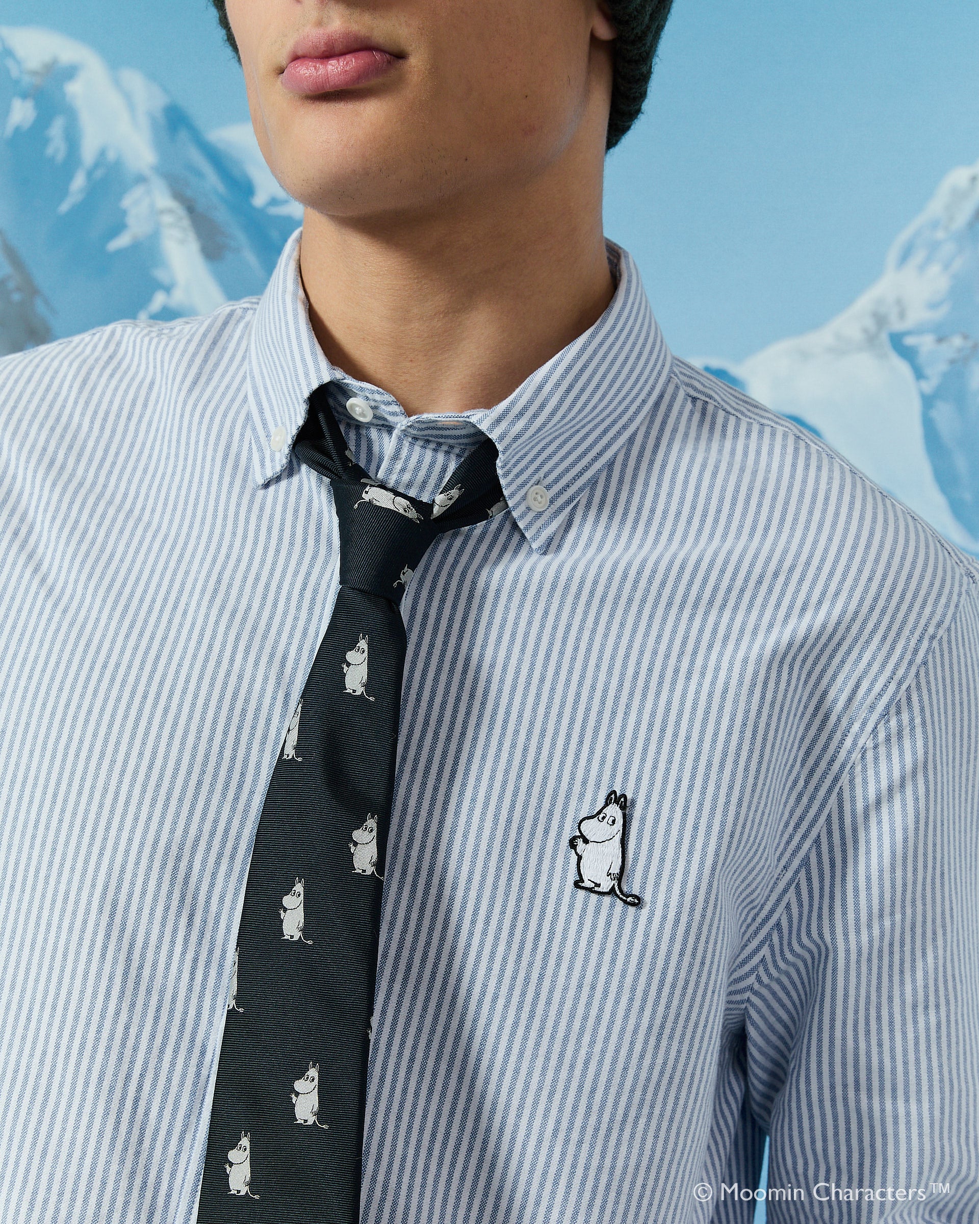 Men’s Moomin Tie Navy - Image 6