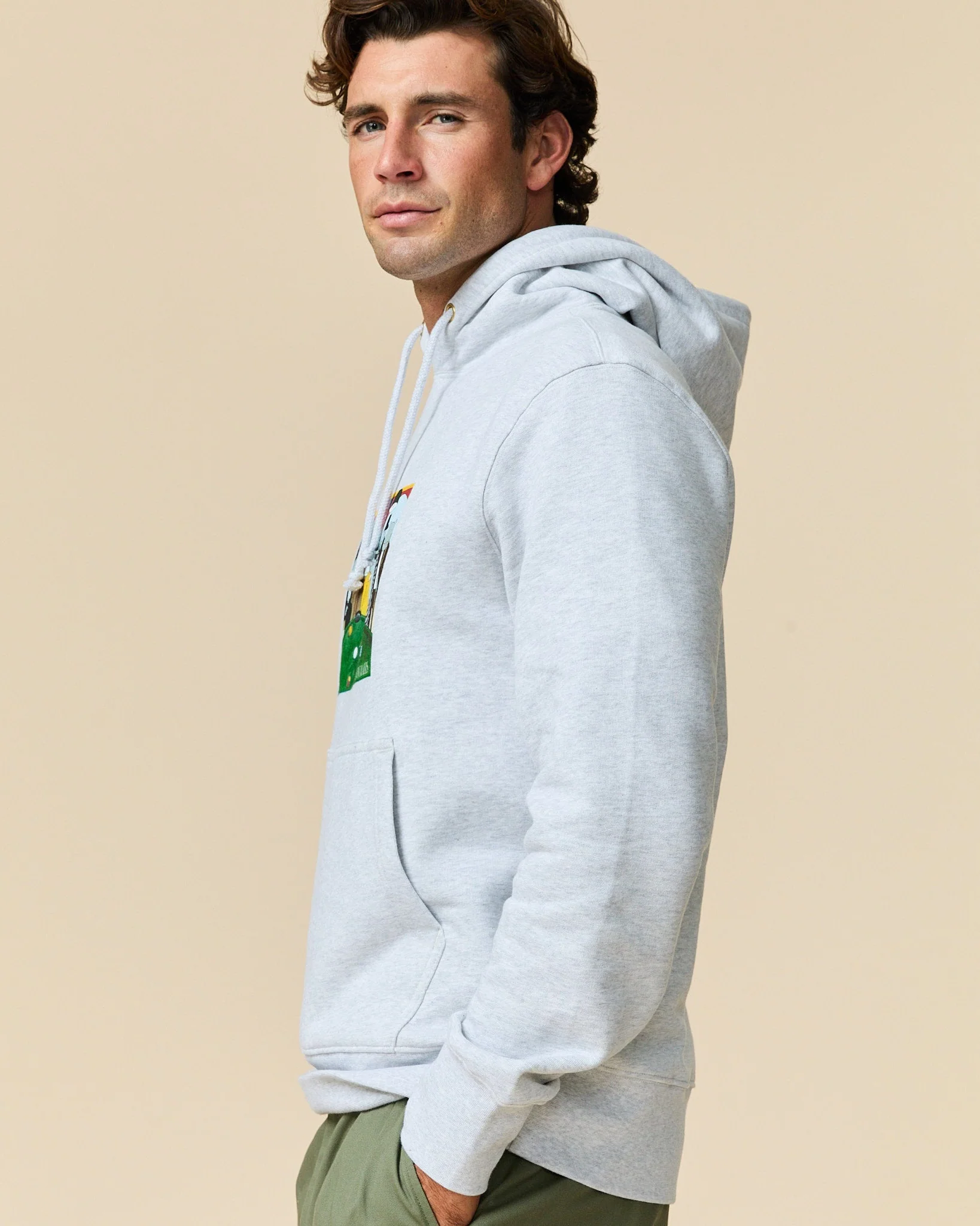 Men's Babar Billiards Hoodie Heather Gray - Image 5