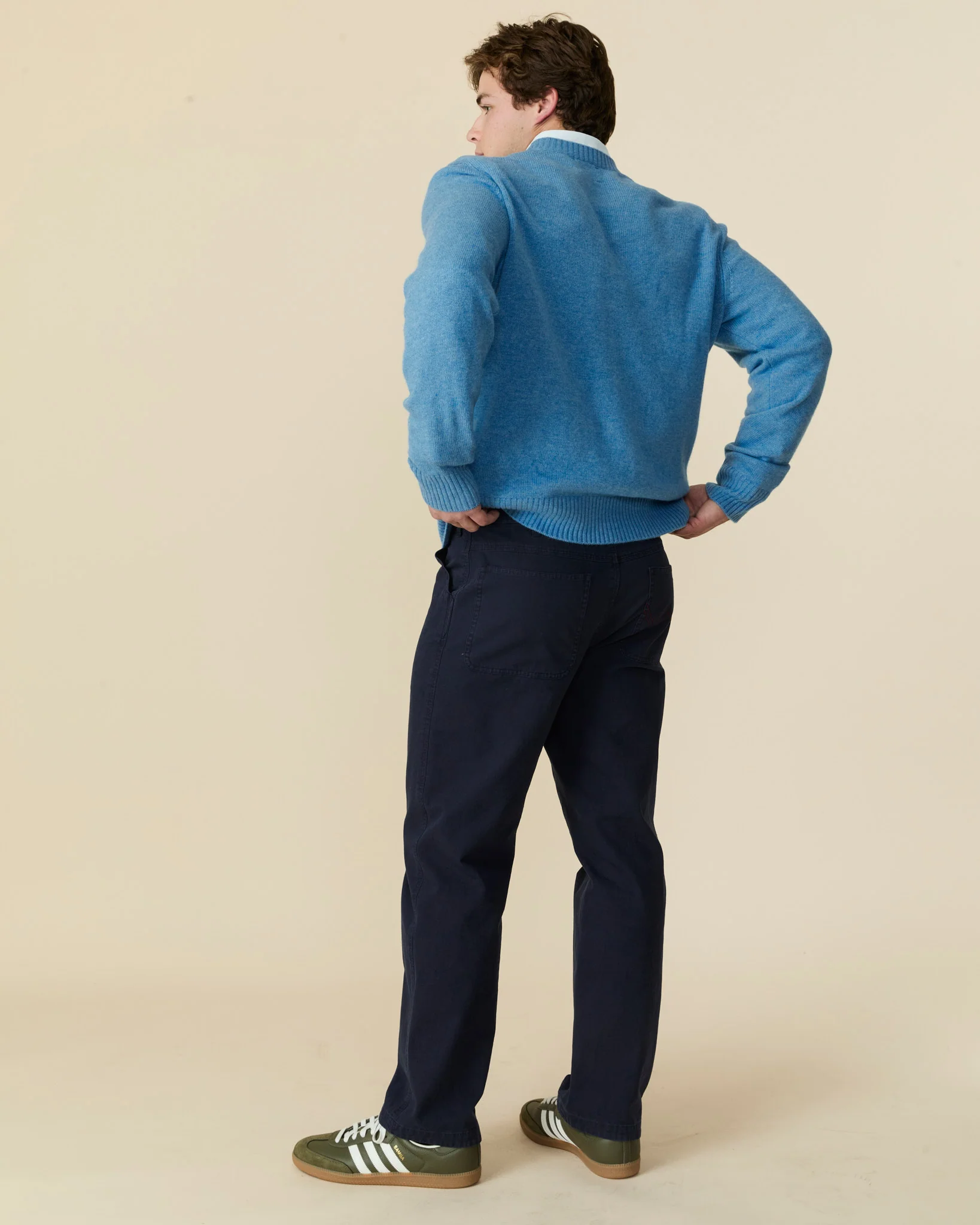Men's Babar Cashmere Sweater Blue - Image 7