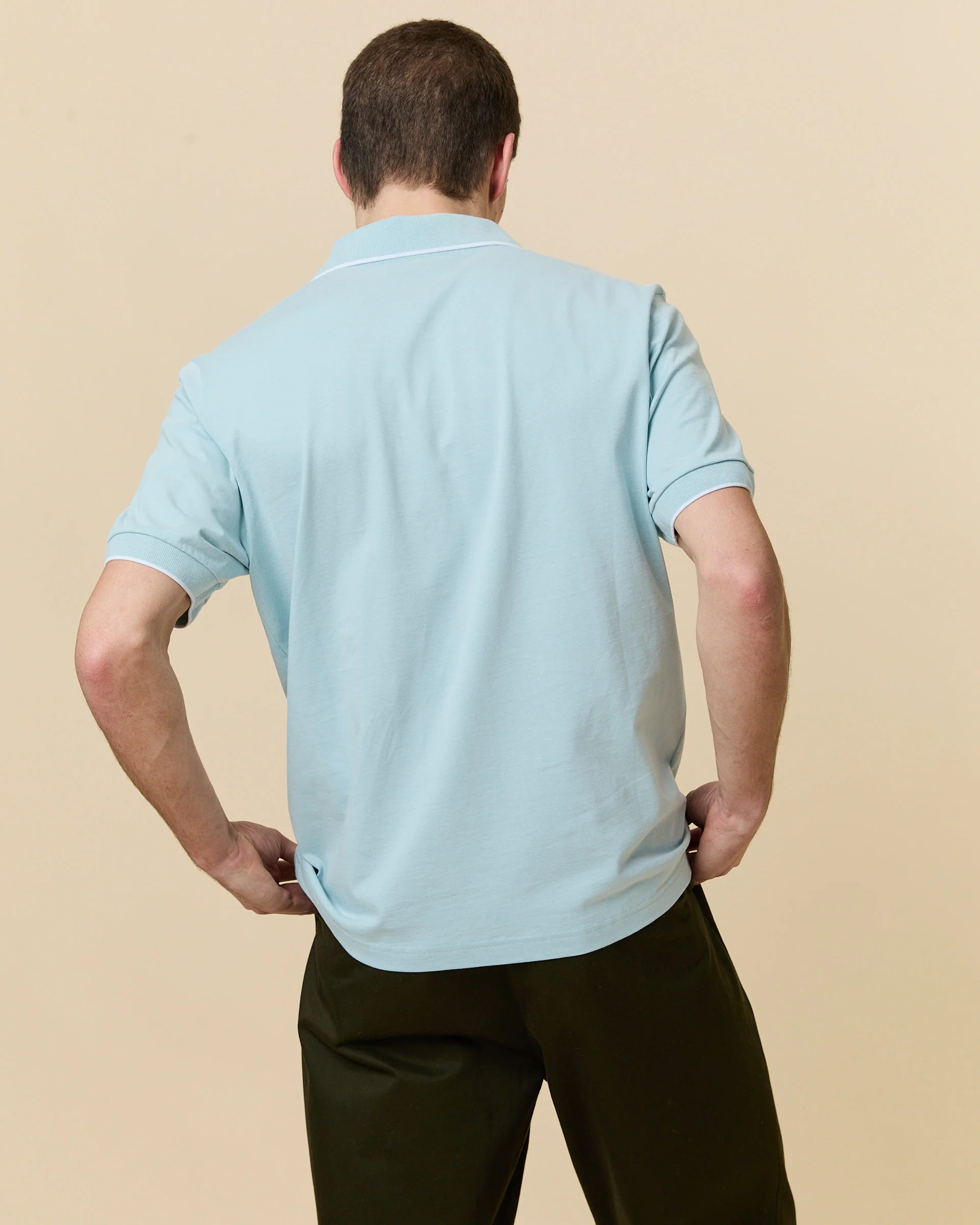 Men's Babar Double Polo Blue - Image 6