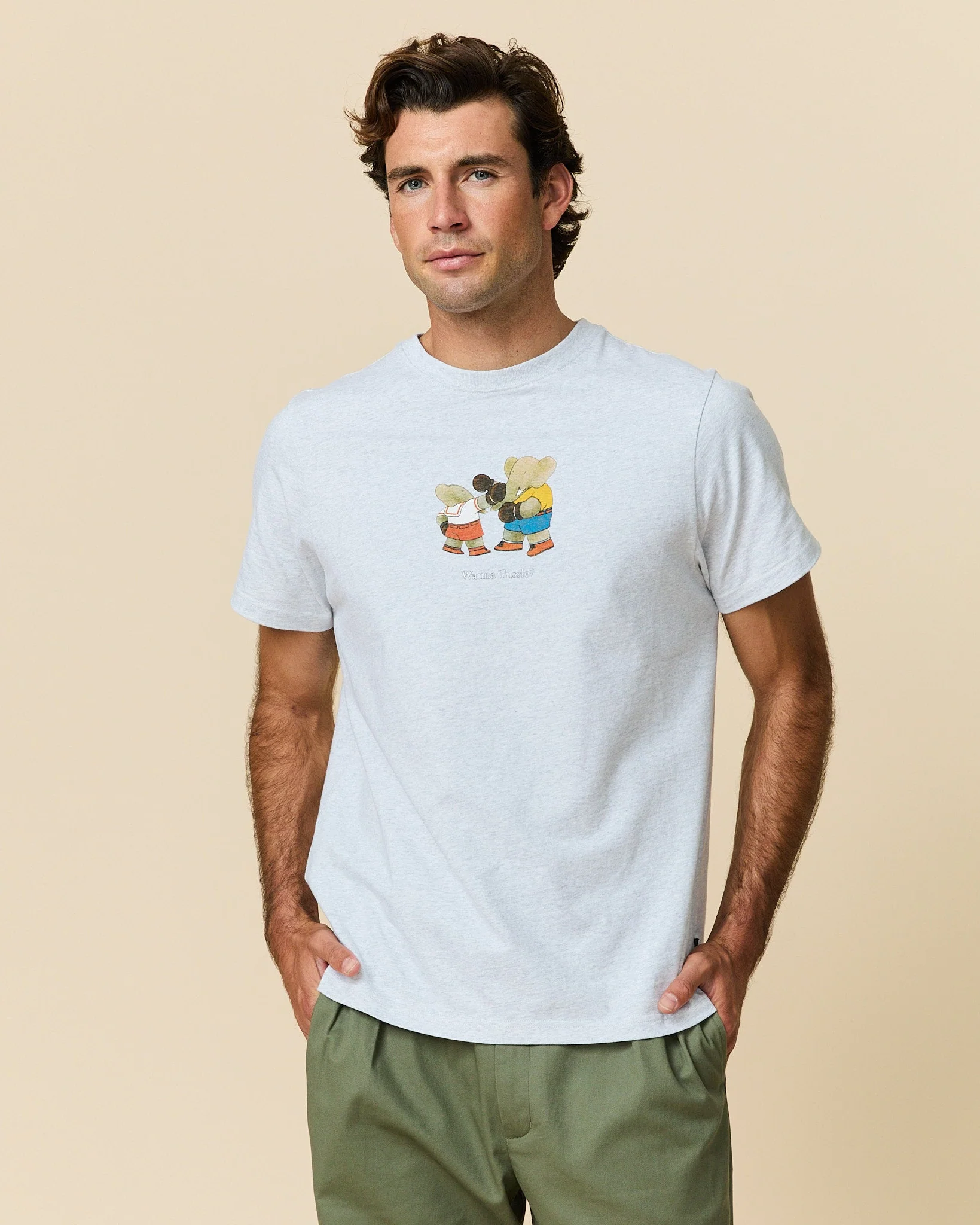 Men's Boxing Babar T-Shirt Heather Gray