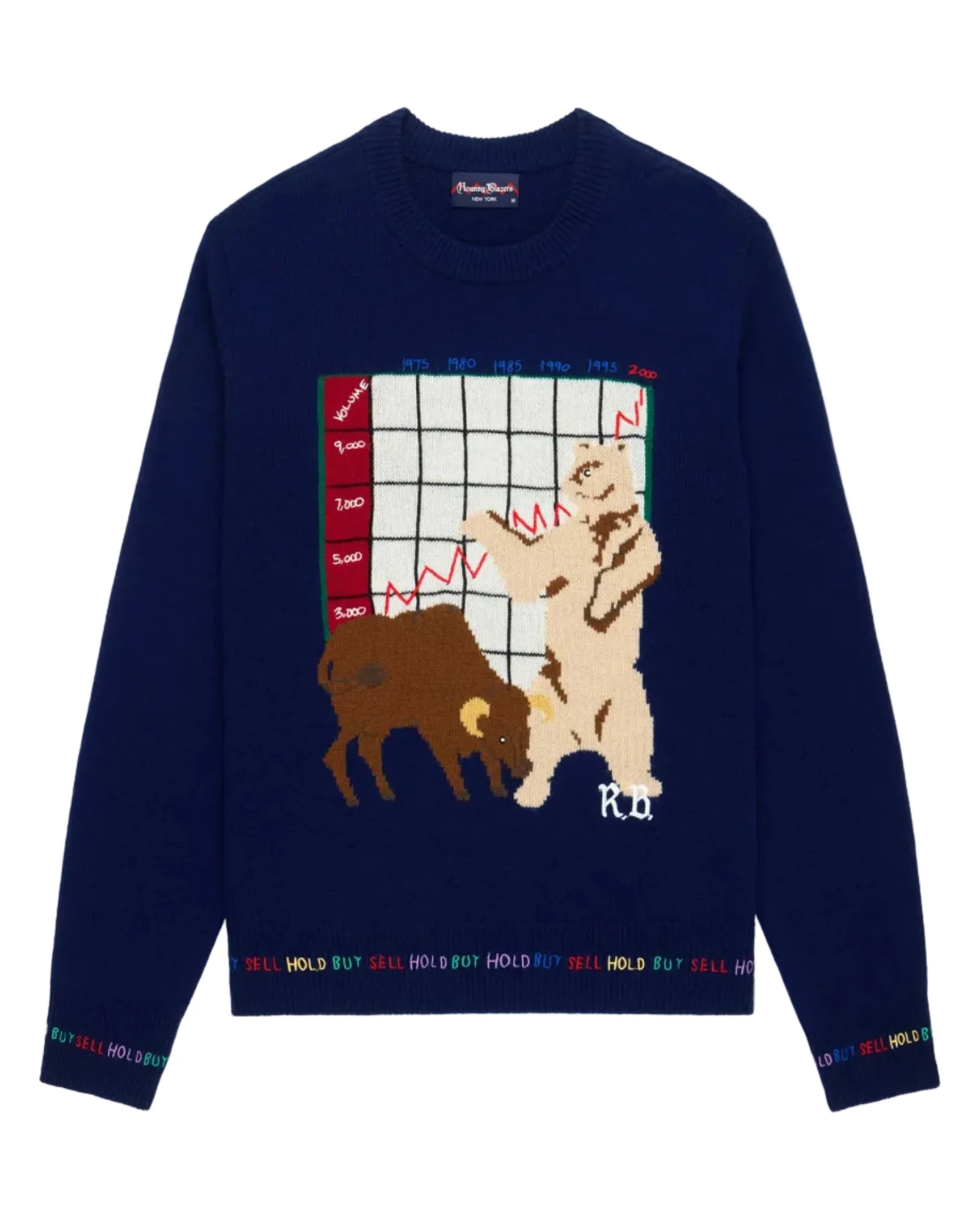 Men's Cashmere Finance Sweater Navy