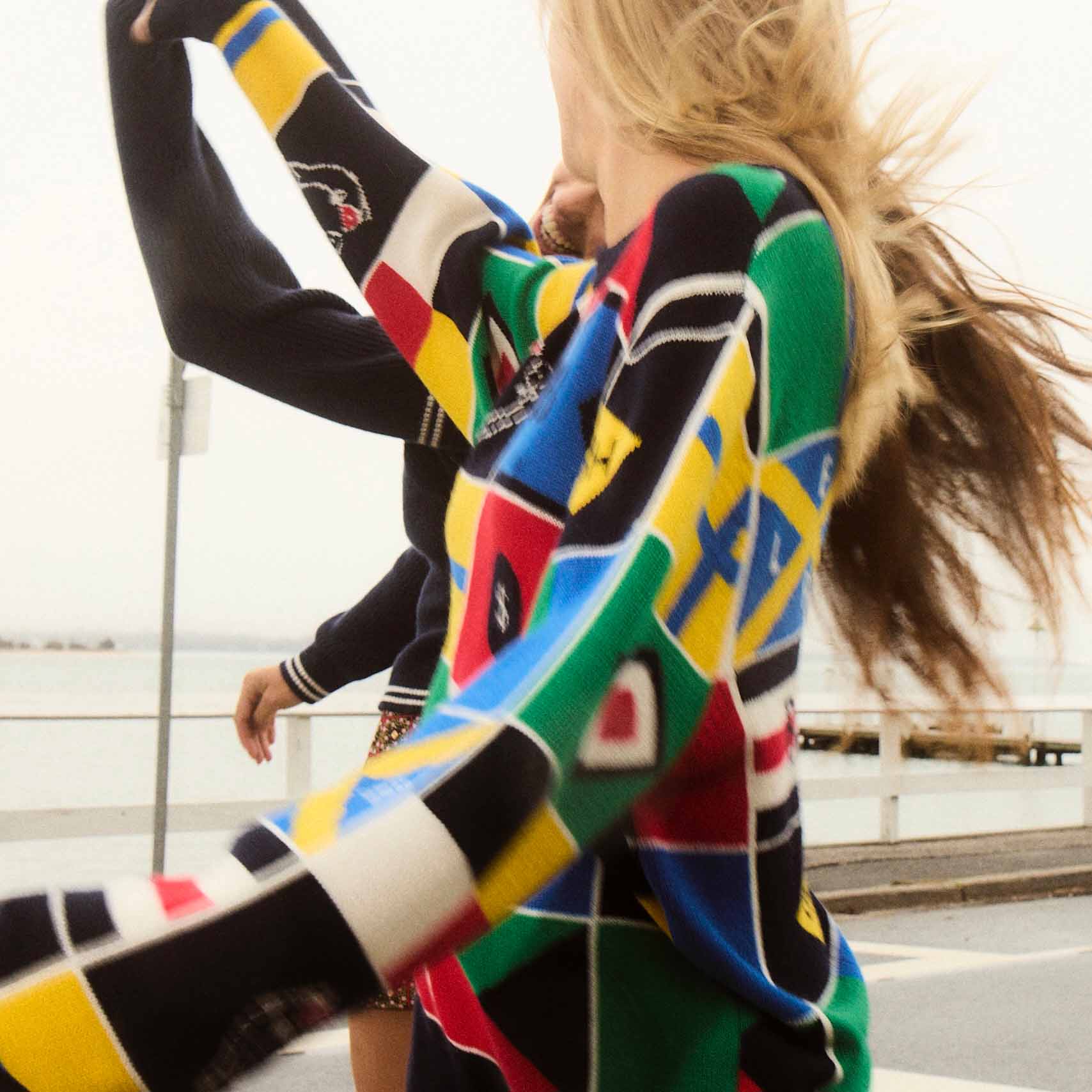 Men's Cashmere Sailing Flag Sweater Multicolor - Image 4