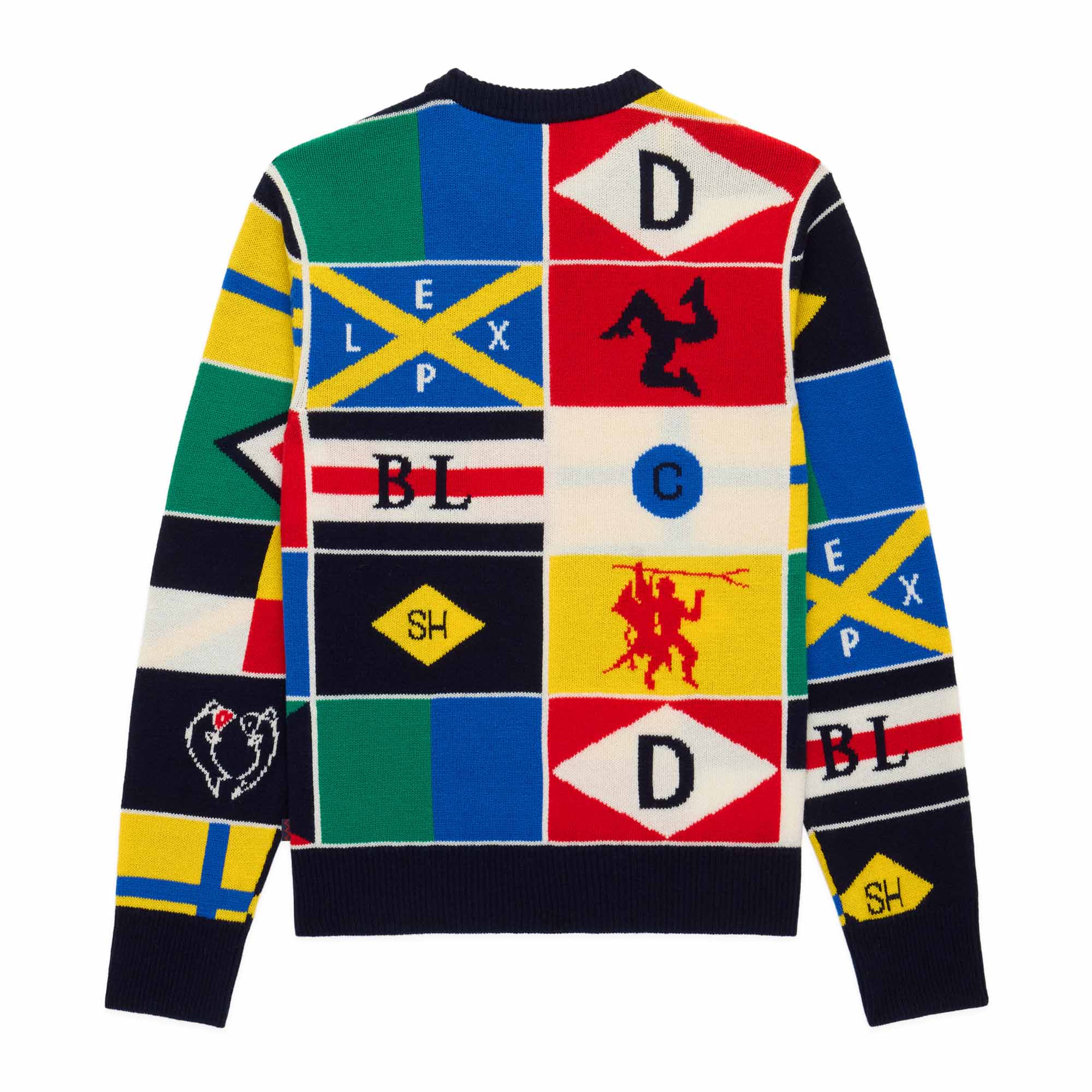 Men's Cashmere Sailing Flag Sweater Multicolor - Image 6