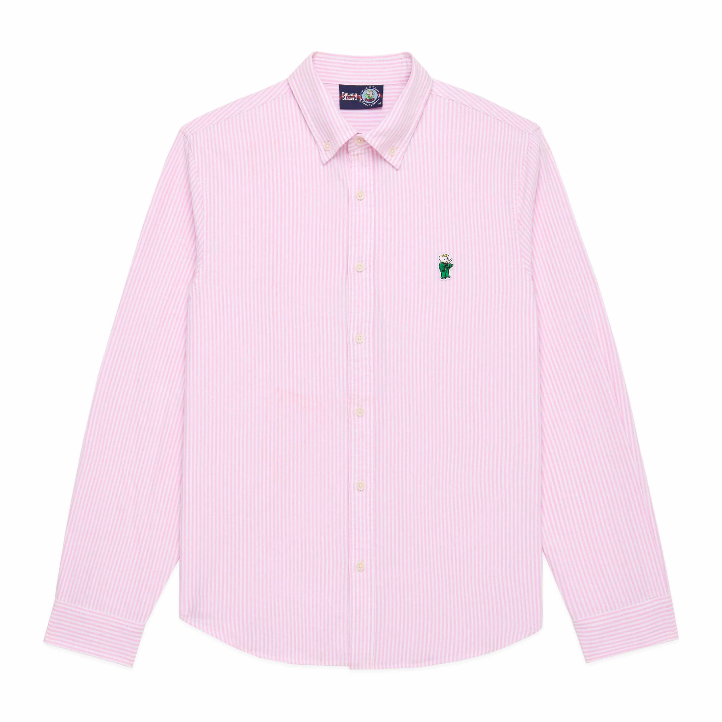 Men's Classic Stripe Babar Oxford Light Pink Stripe - Image 7