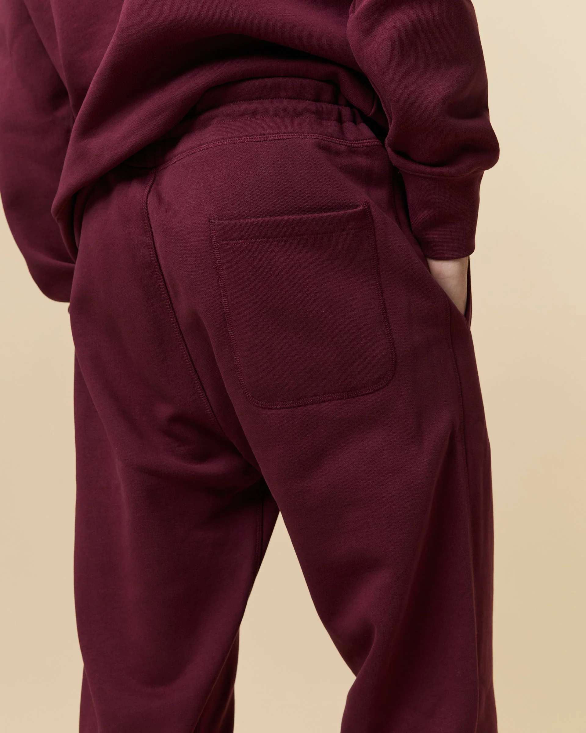 Men's Collegiate Sweatpants Burgundy - Image 2