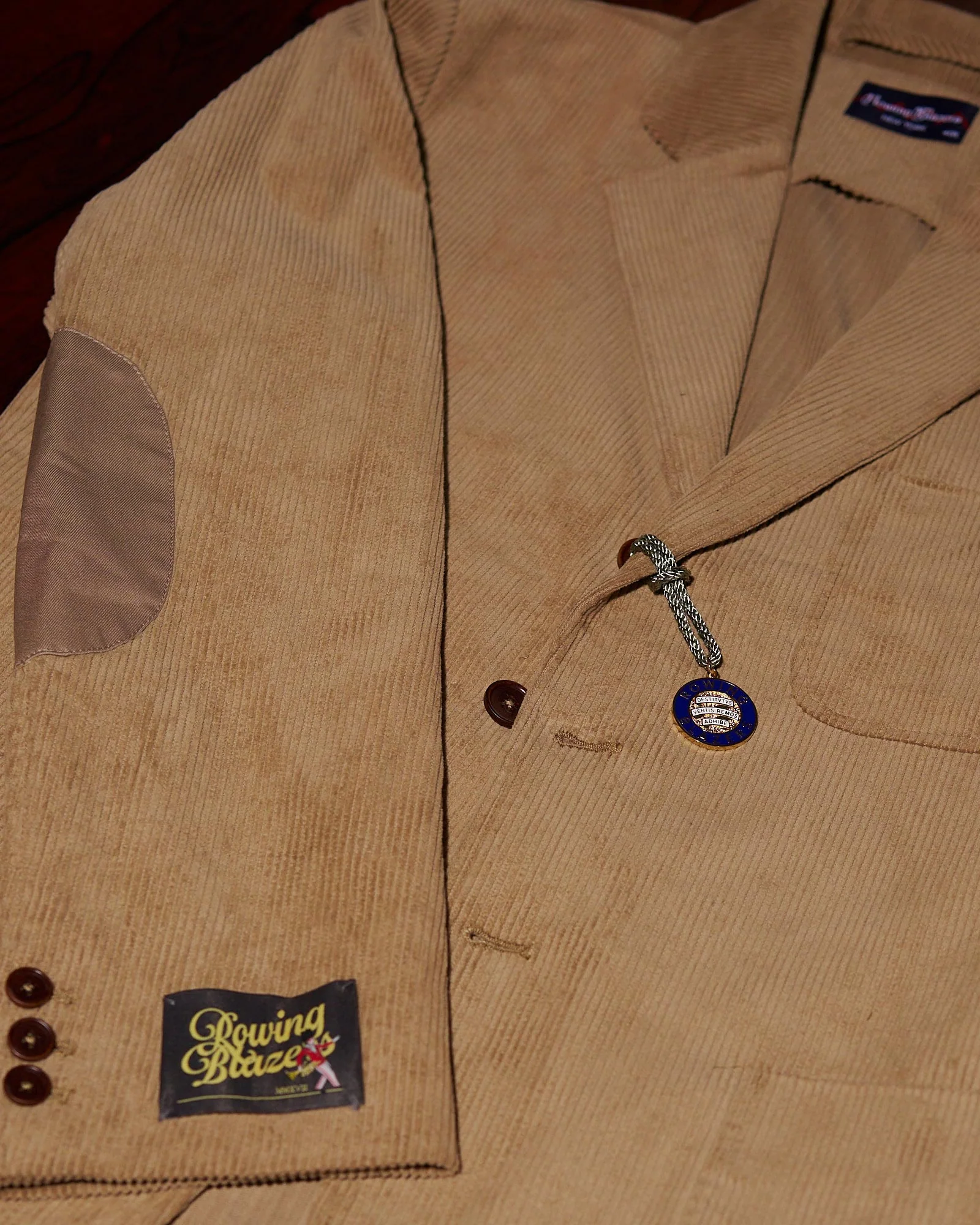 Men's Corduroy Patch Pocket Blazer Light Brown - Image 6