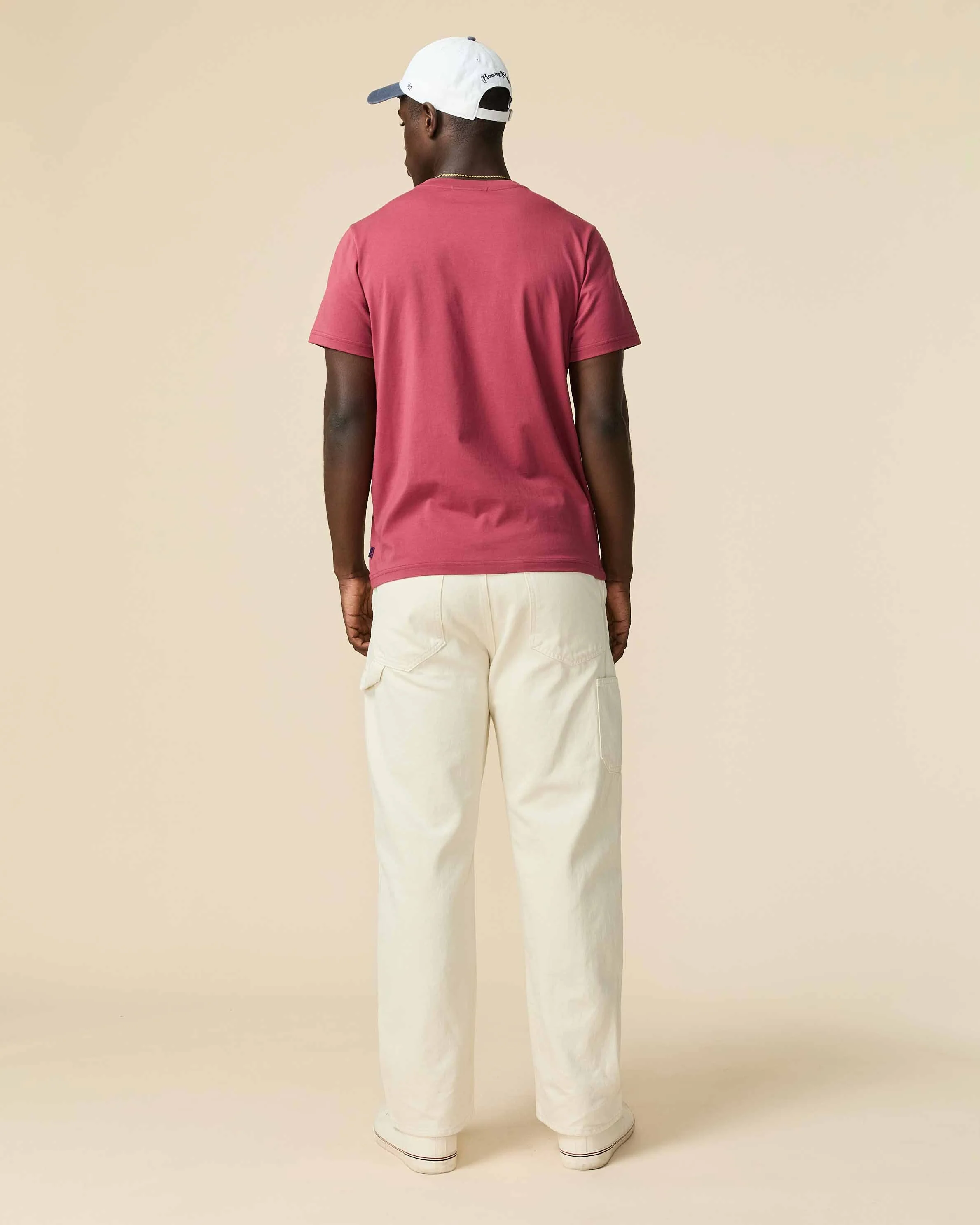 Men's Cotton Babar and Zephir T-Shirt Burgundy - Image 3