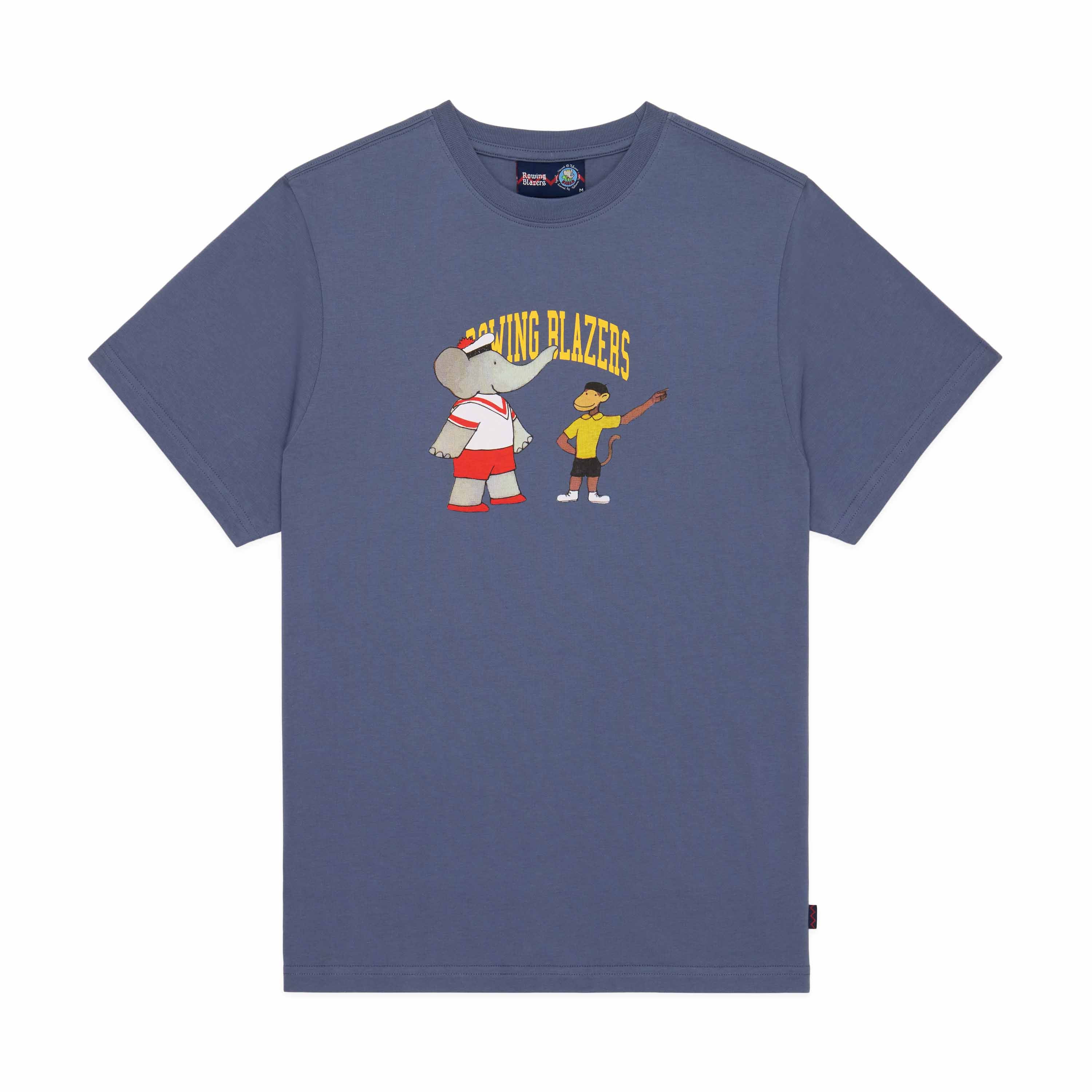 Men's Cotton Babar and Zephir T-Shirt Washed Navy
