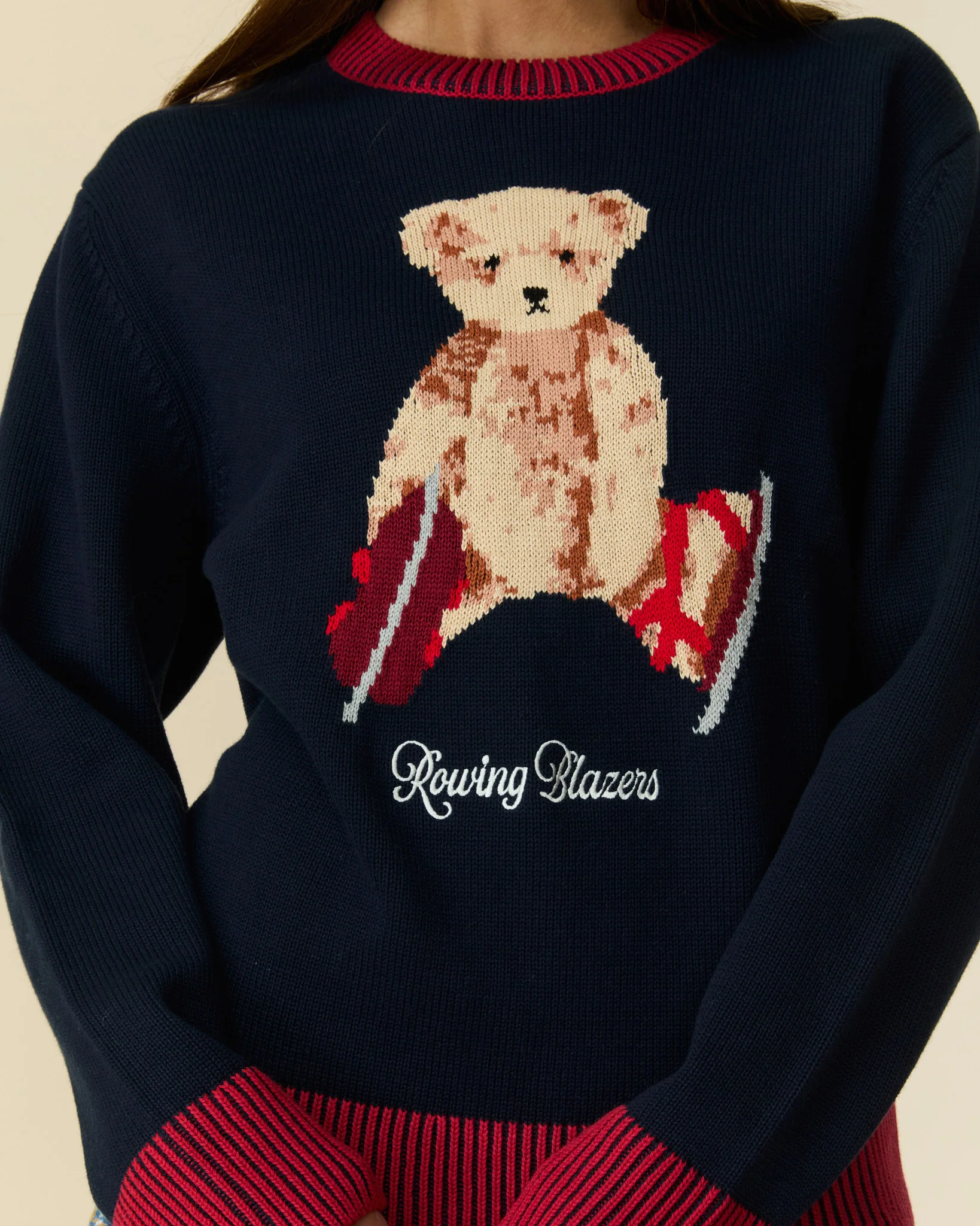 Cotton Bear Sweater Navy - Image 5