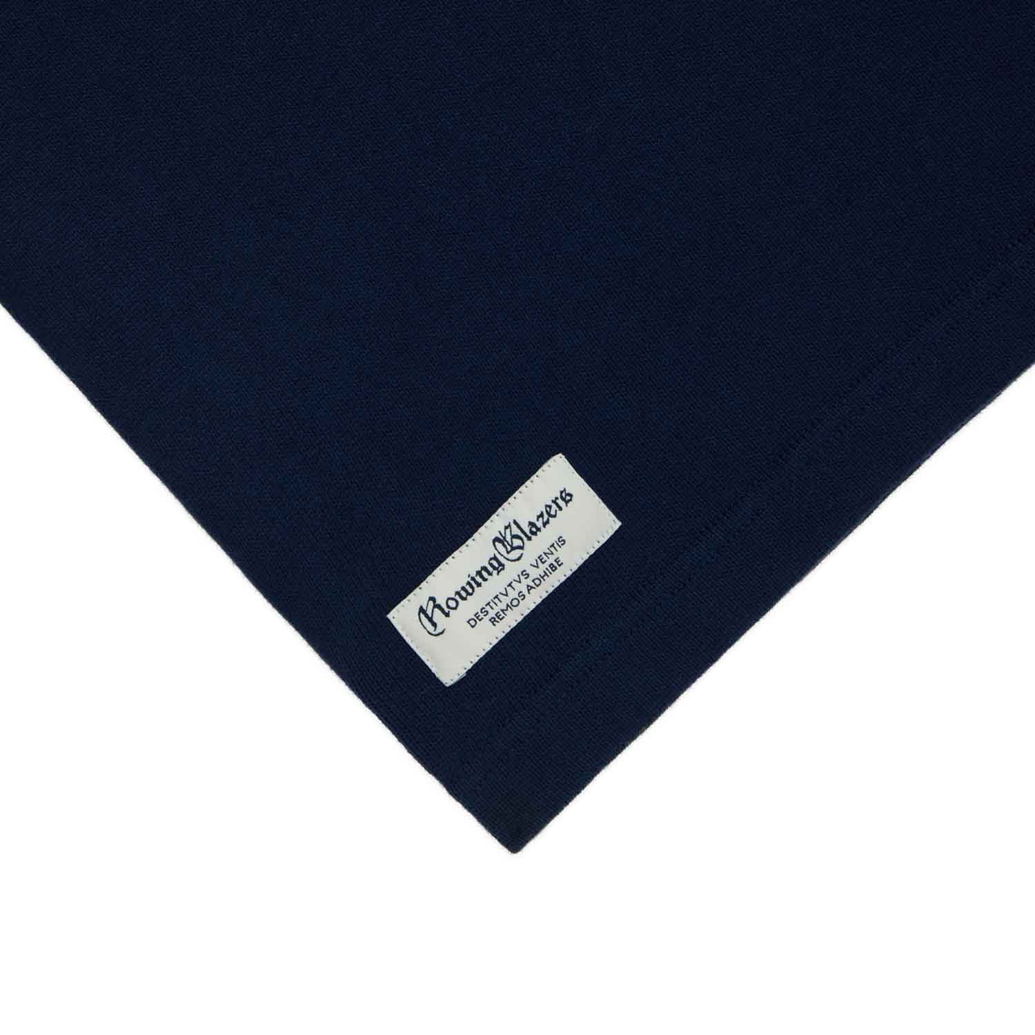 Men's Cotton Color Block Elbow Patch Rugby Navy Khaki - Image 9