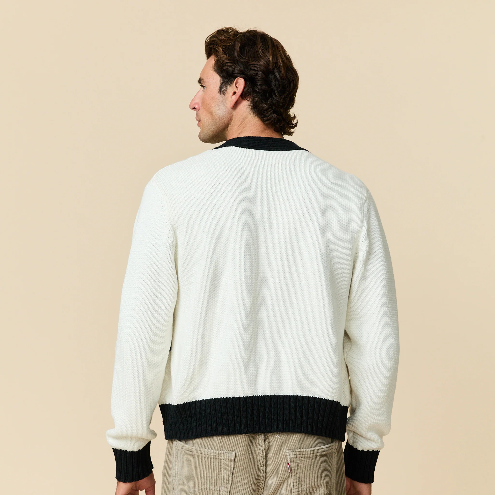 Men's Cotton Doberman Contrast Cardigan - Image 6