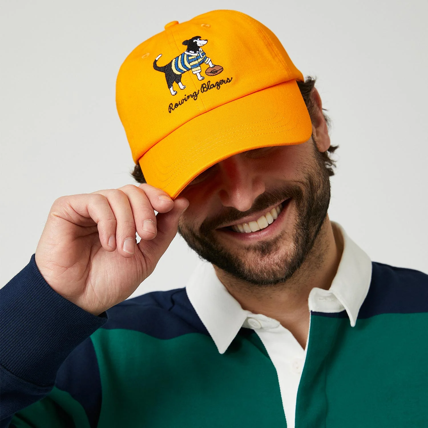 Men's Dog Hat Orange - Image 3