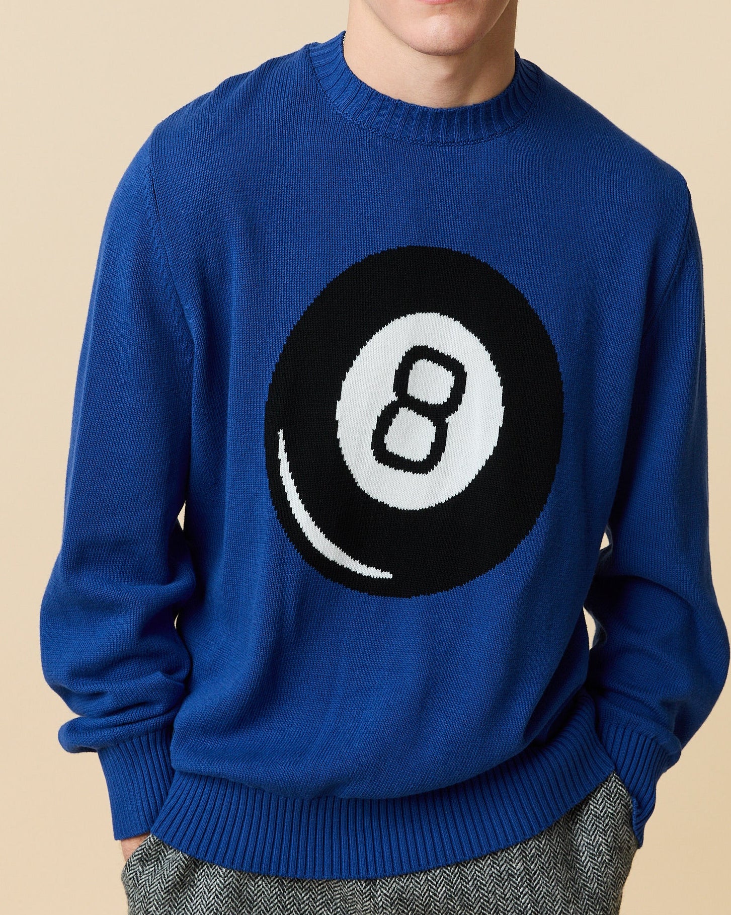 Men's Magic 8™ Ball Cotton Sweater Blue - Image 2