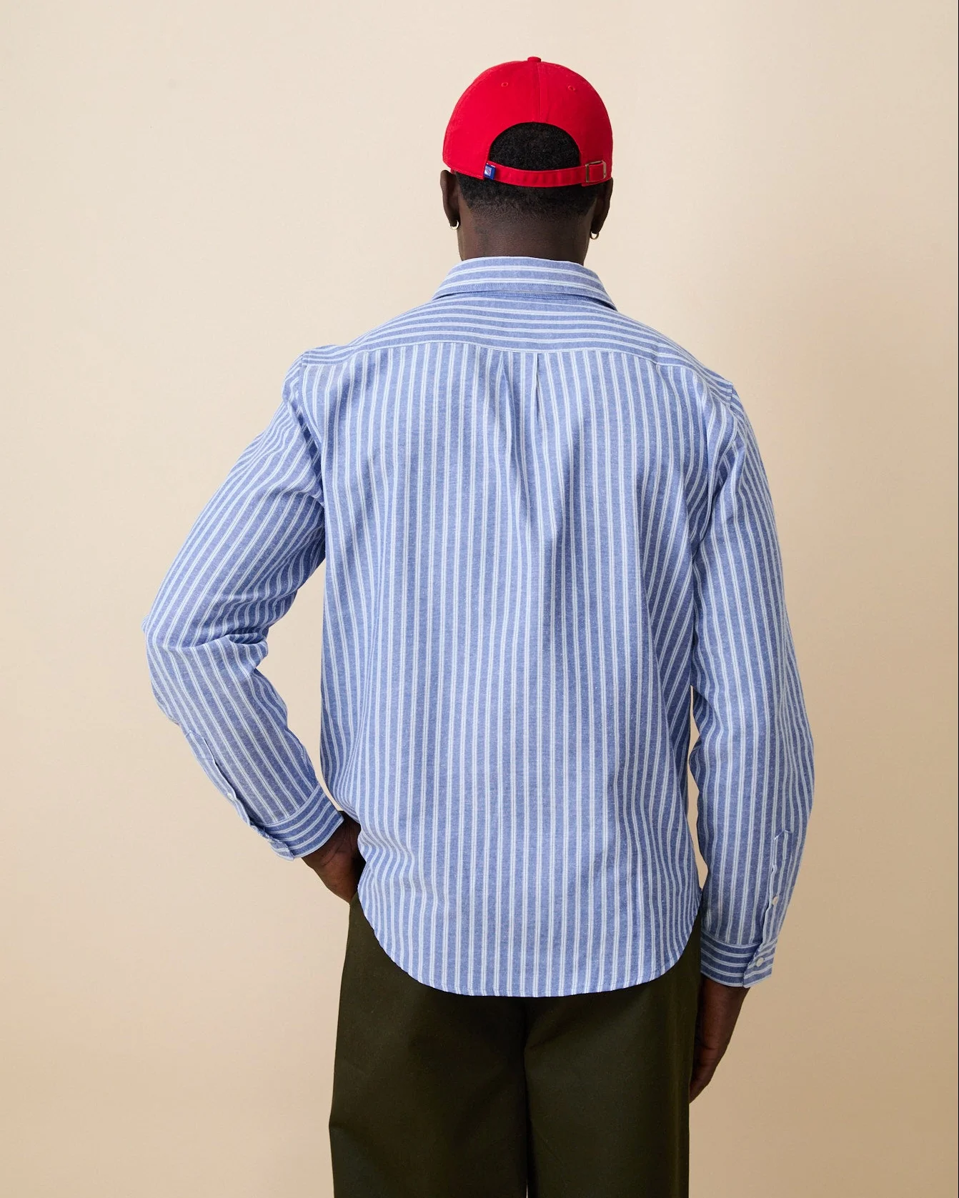 Men's Novelty Striped Shirt Blue - Image 8