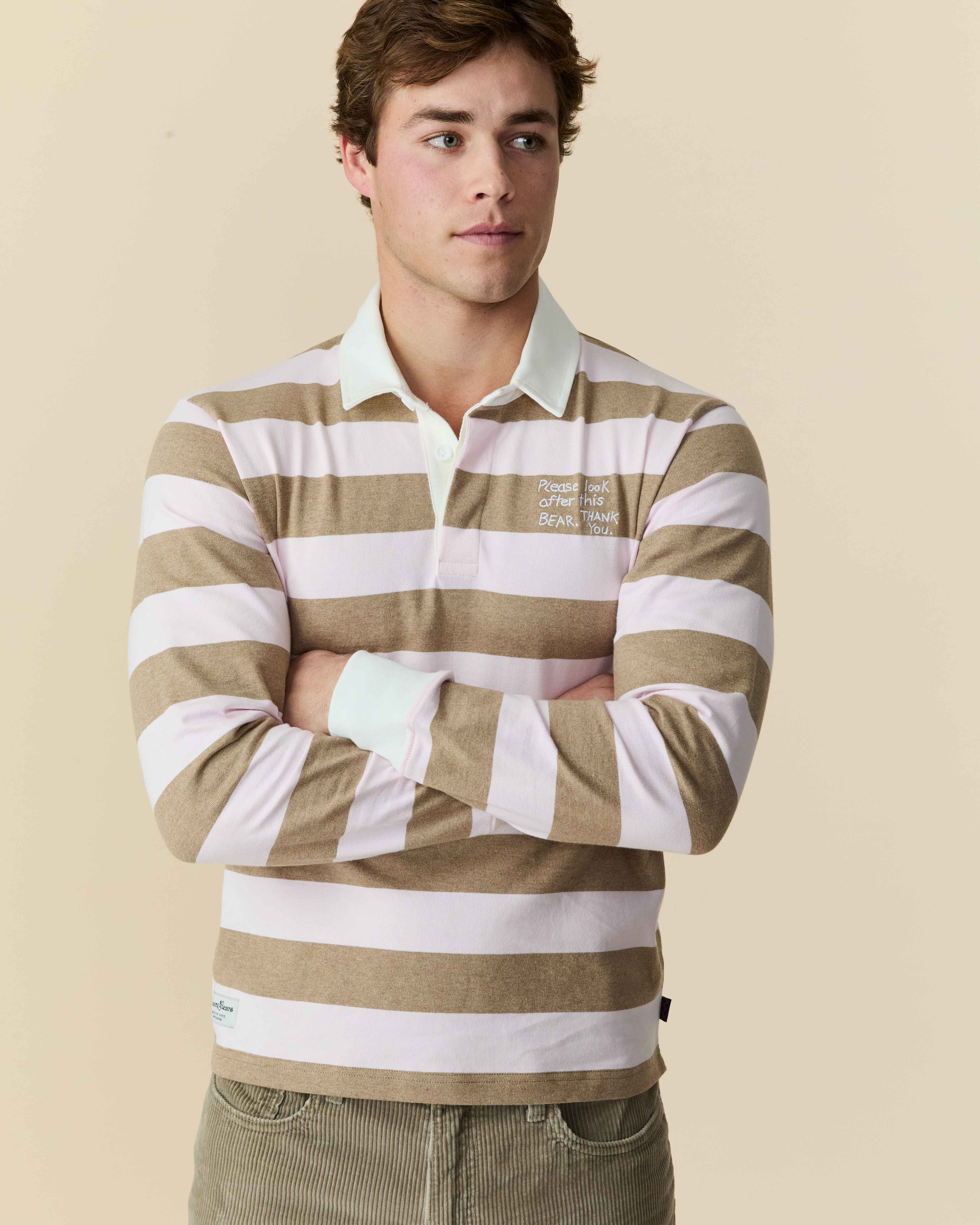 Paddington Rugby Pink Brown Stripe - Image 5