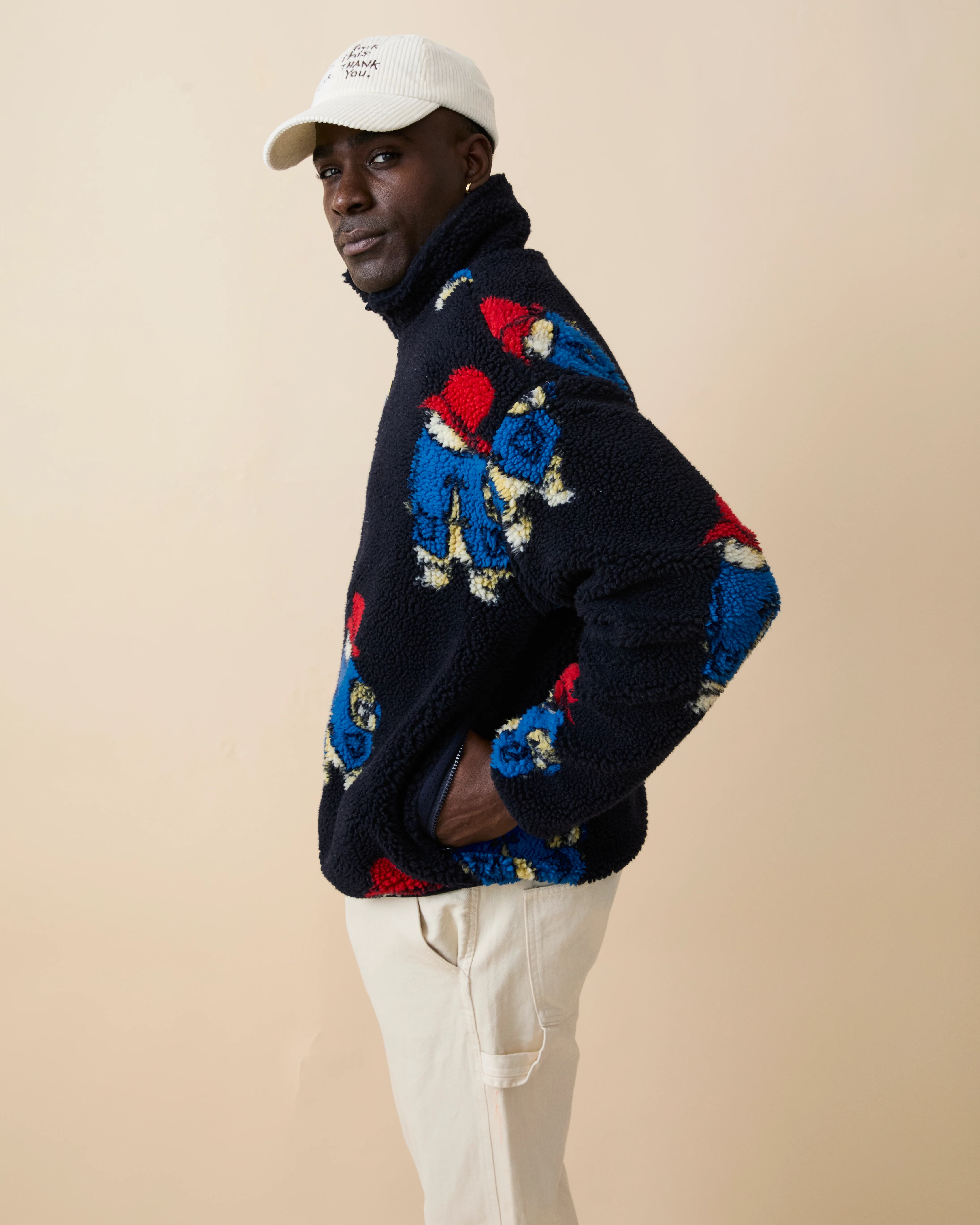 Paddington Sherpa Jacket Navy - Image 3