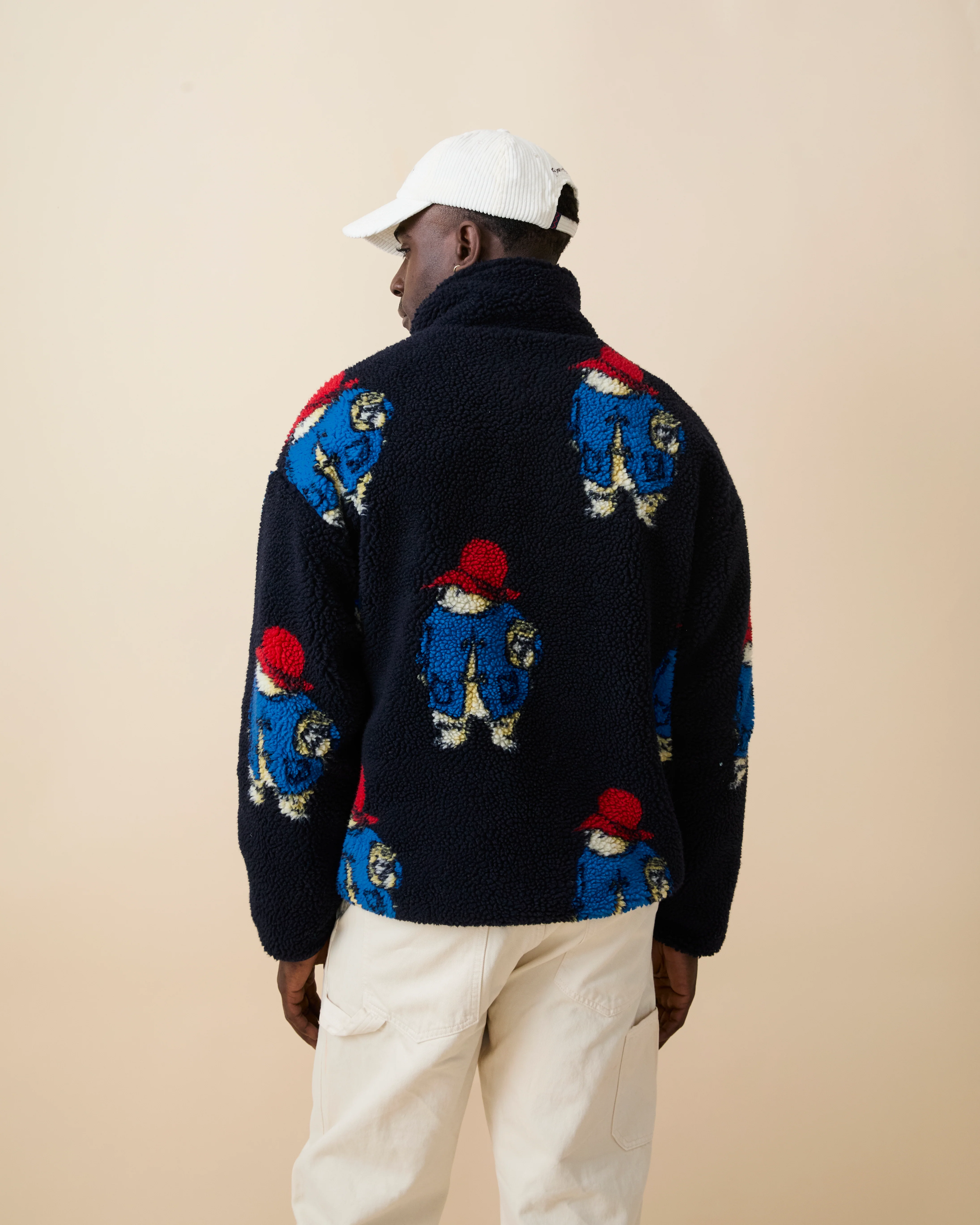 Paddington Sherpa Jacket Navy - Image 4