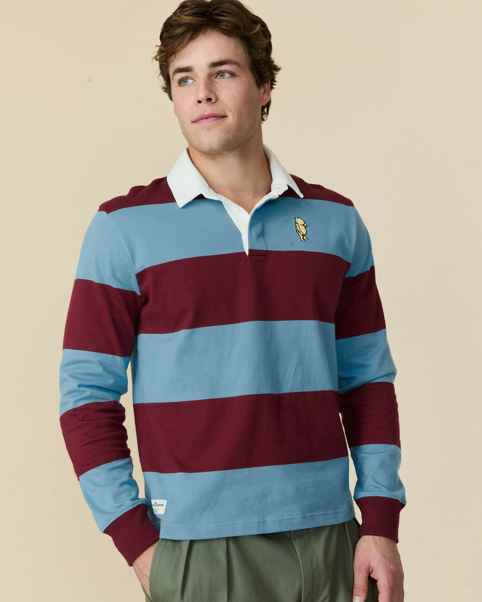 Men's Pooh Cotton Rugby Blue Multi
