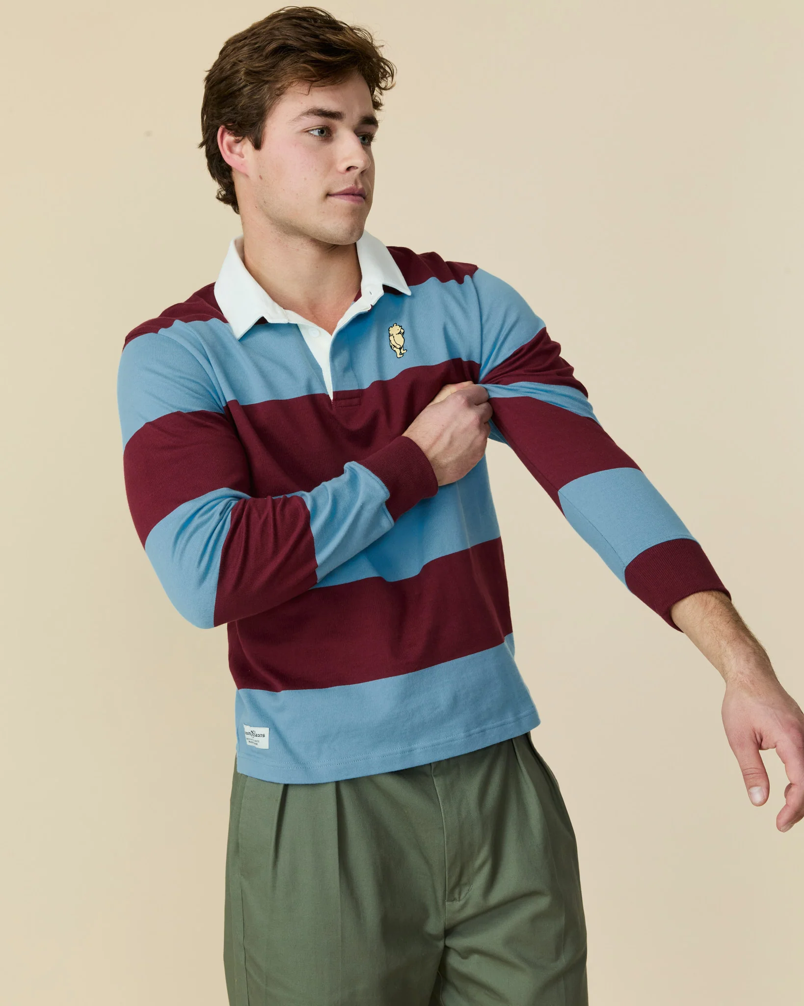 Men's Pooh Cotton Rugby Blue Multi - Image 3