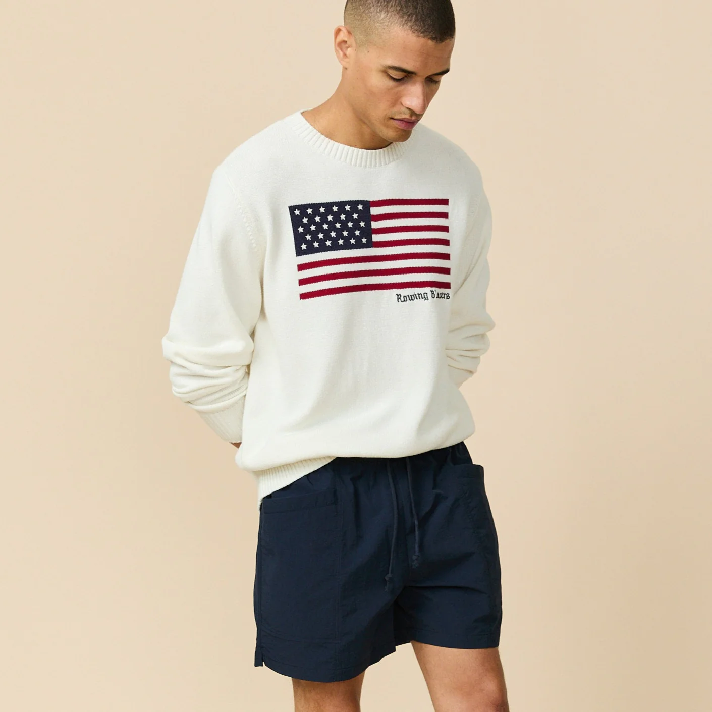 Men's Rip Stop Nylon Draw Shorts Classic Navy - Image 3