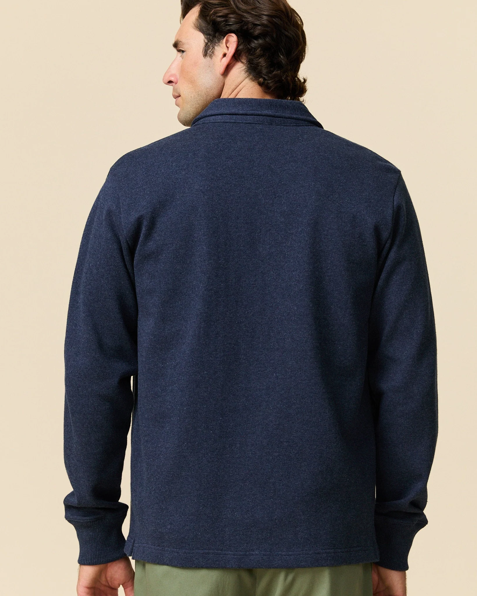Men's Rugby Overshirt Navy - Image 5