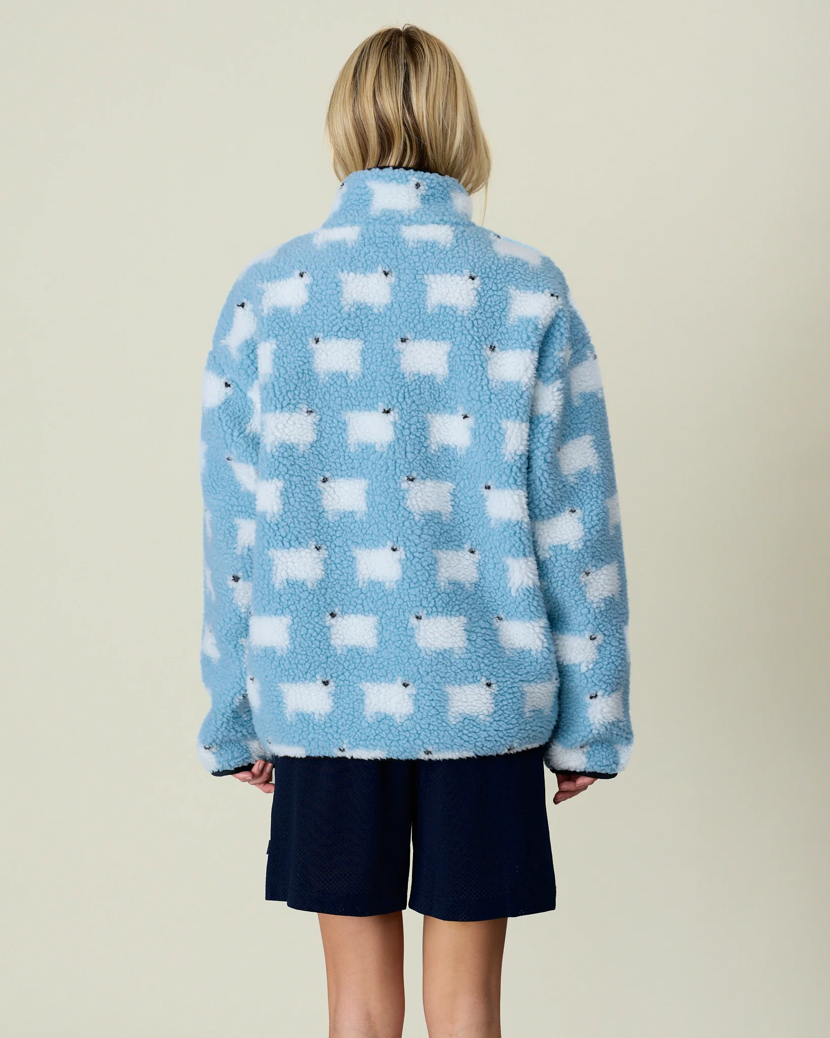 Sheep Sherpa Jacket Blue - Image 5
