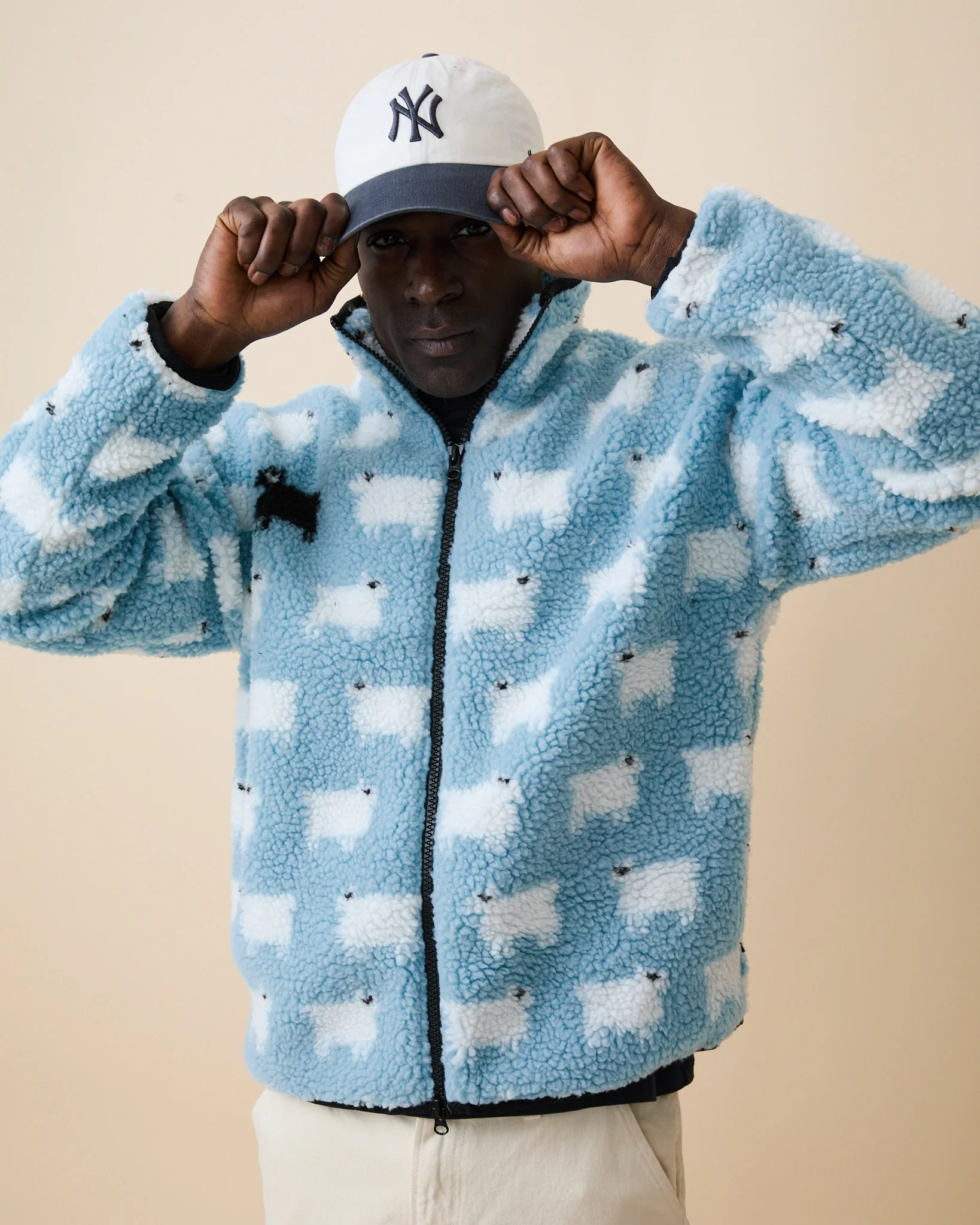 Sheep Sherpa Jacket Blue - Image 6