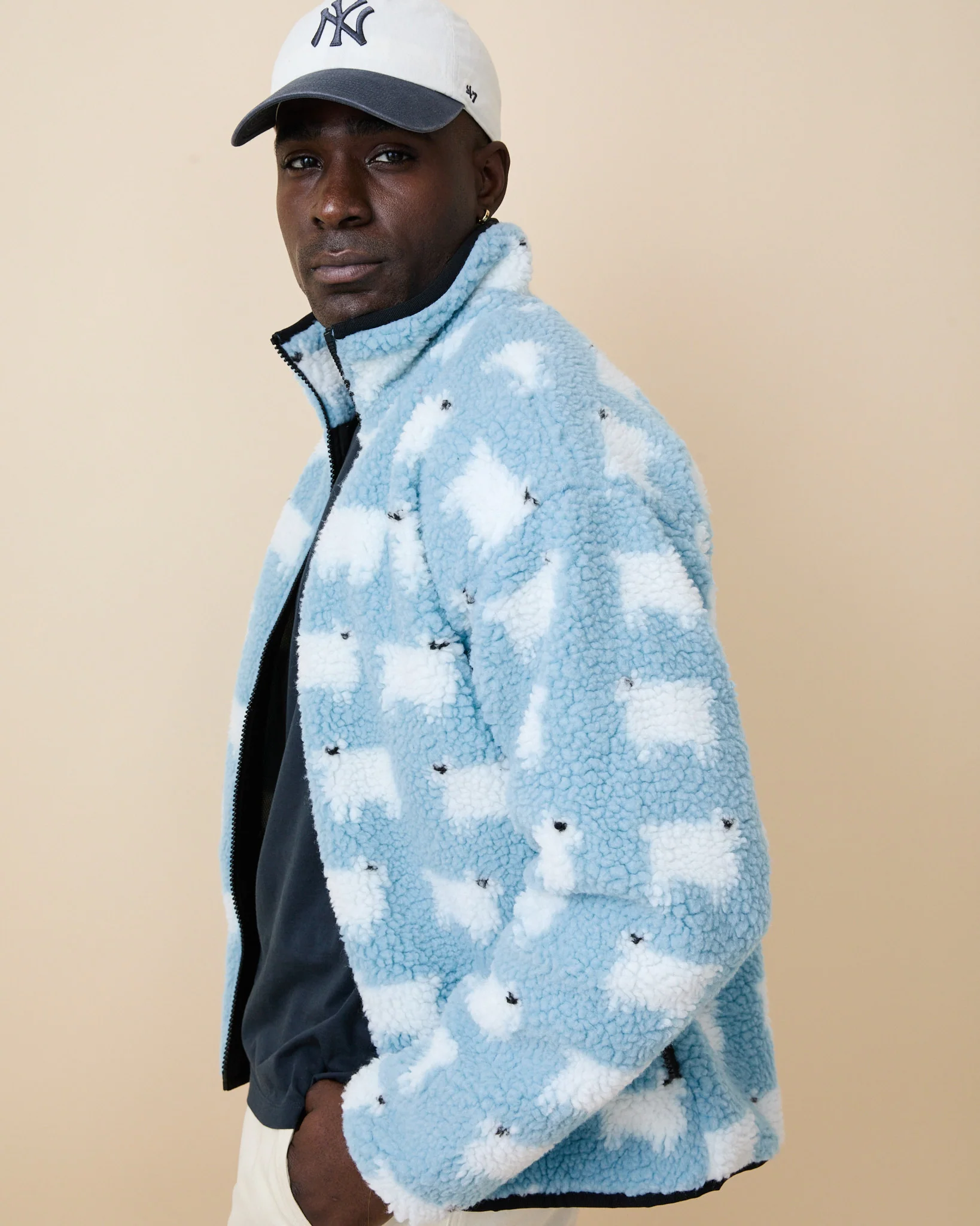 Sheep Sherpa Jacket Blue - Image 7