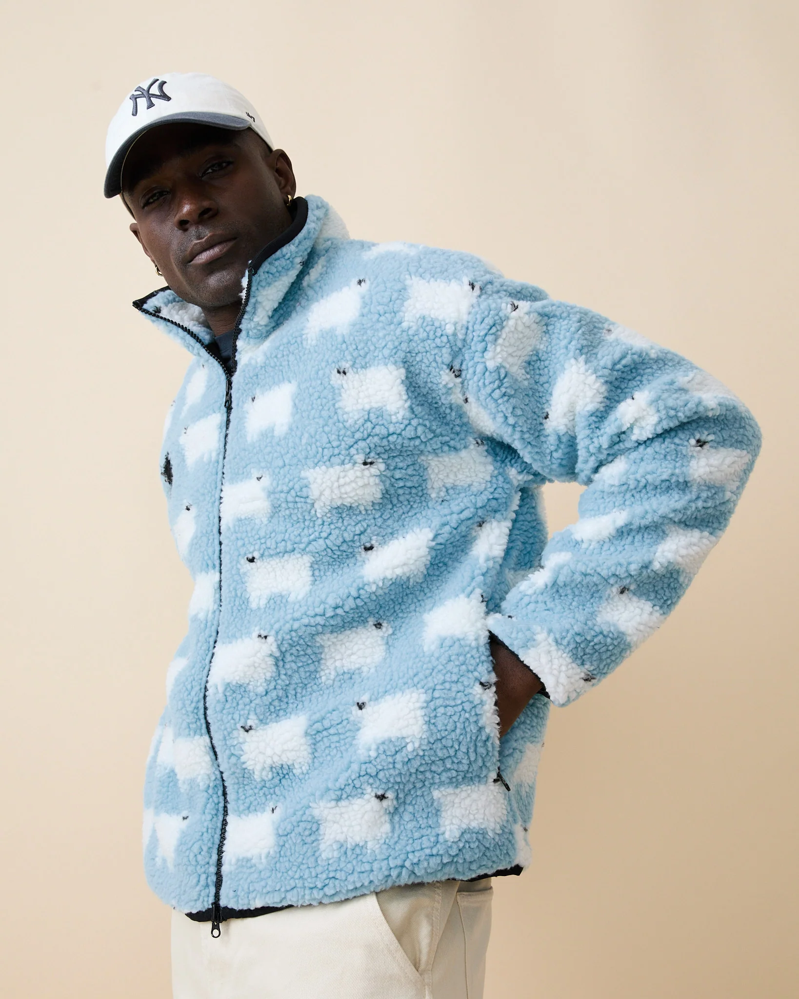 Sheep Sherpa Jacket Blue - Image 8