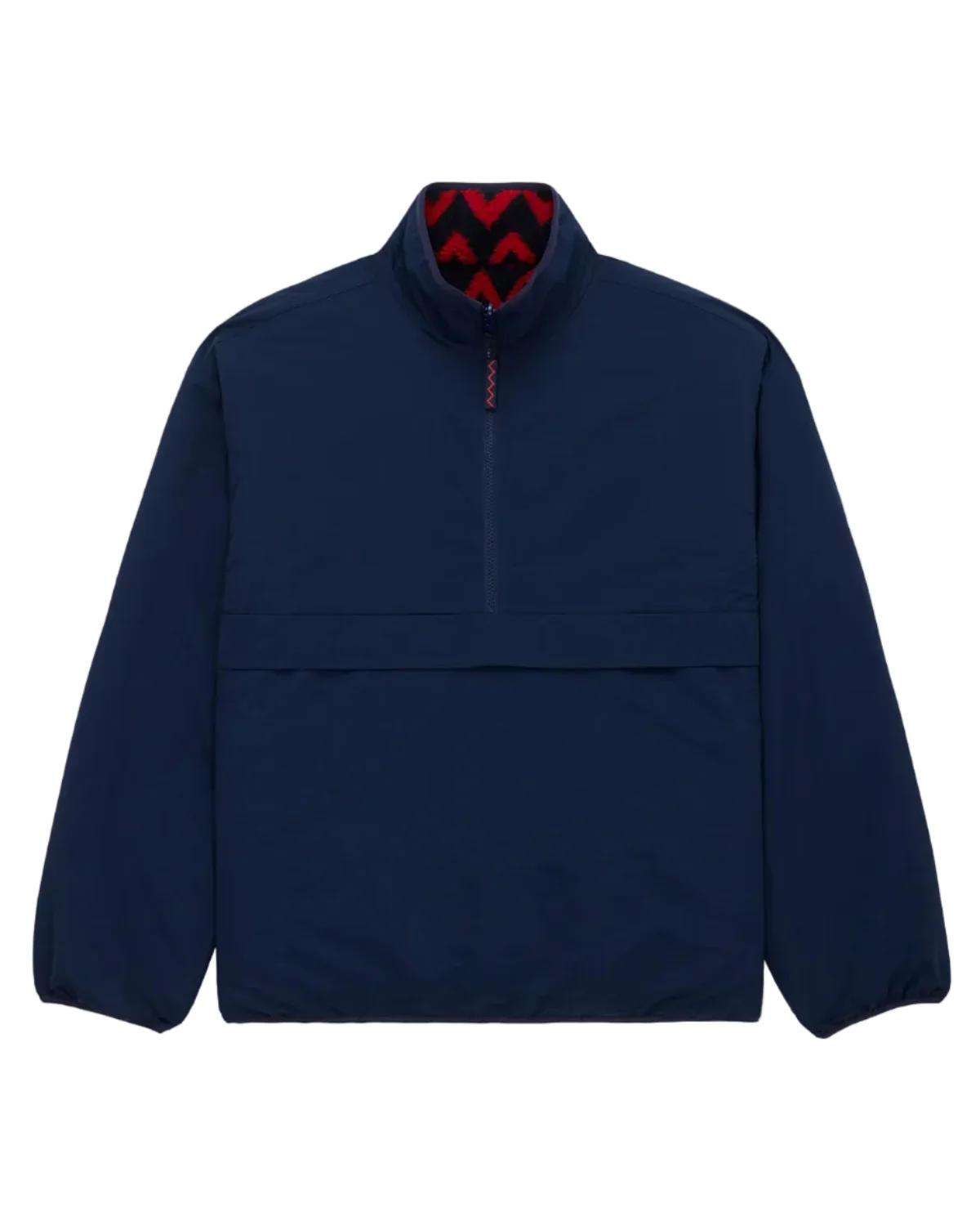 Men's Solid Reversible Sherpa Half Zip Navy - Image 4