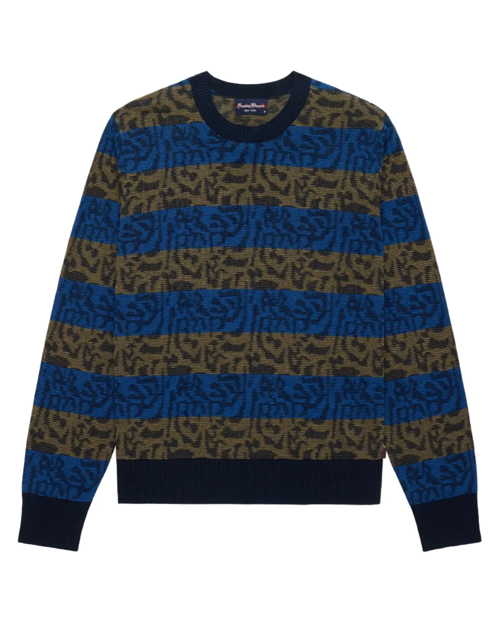 Men's Tonal Striped Sweater Blue Black Tonal Stripe