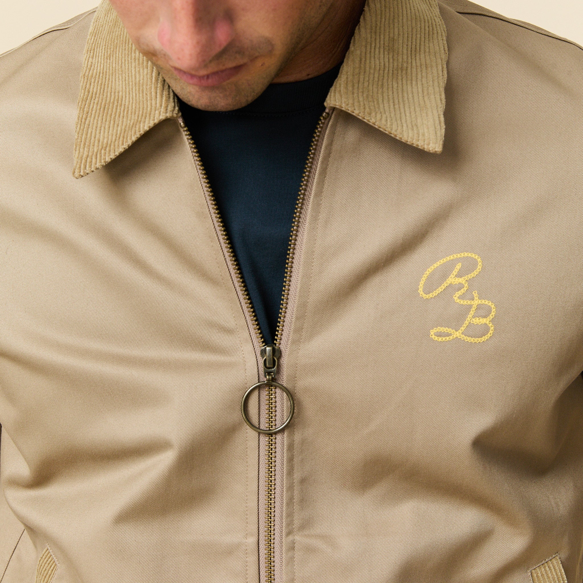 Men's Twill Work Jacket Khaki - Image 5