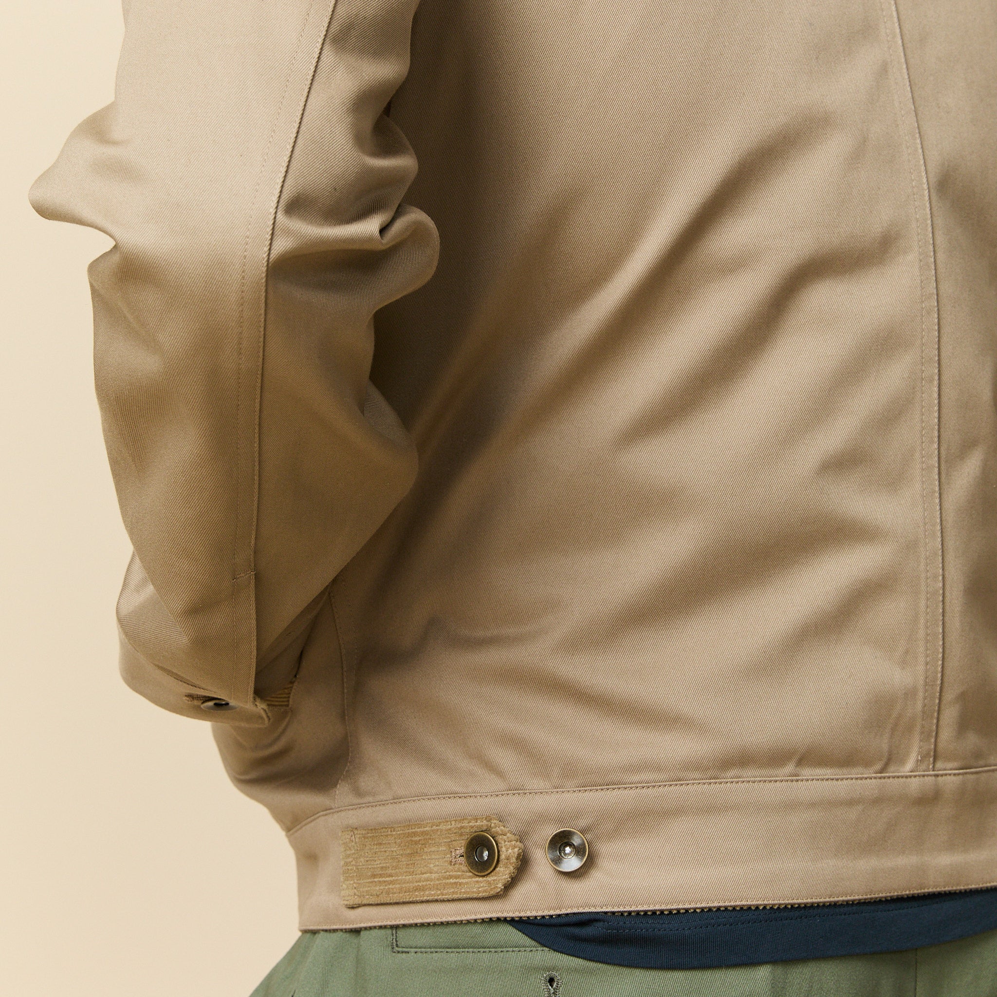 Men's Twill Work Jacket Khaki - Image 7