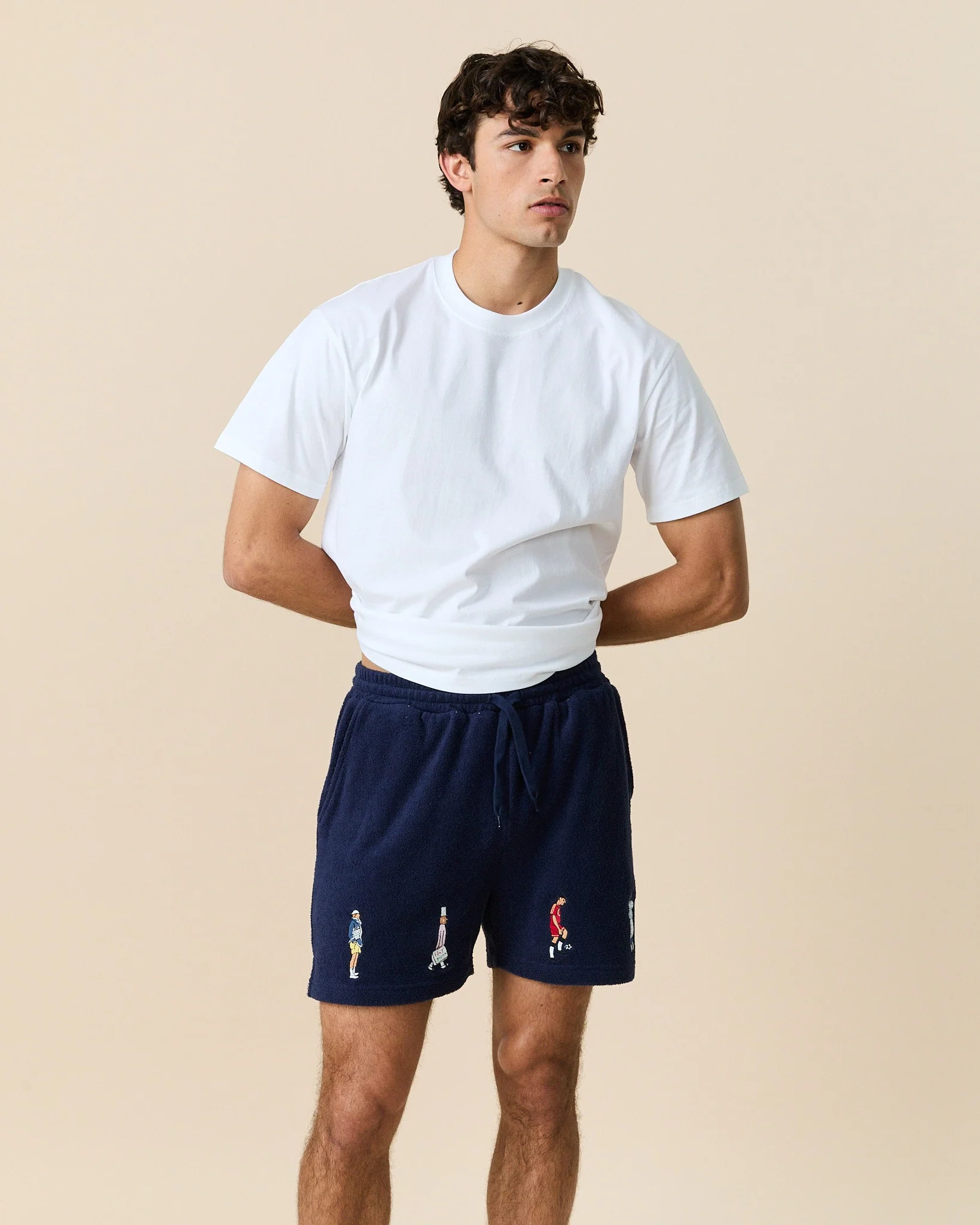 Terry Pull On Shorts Evening Blue - Image 4
