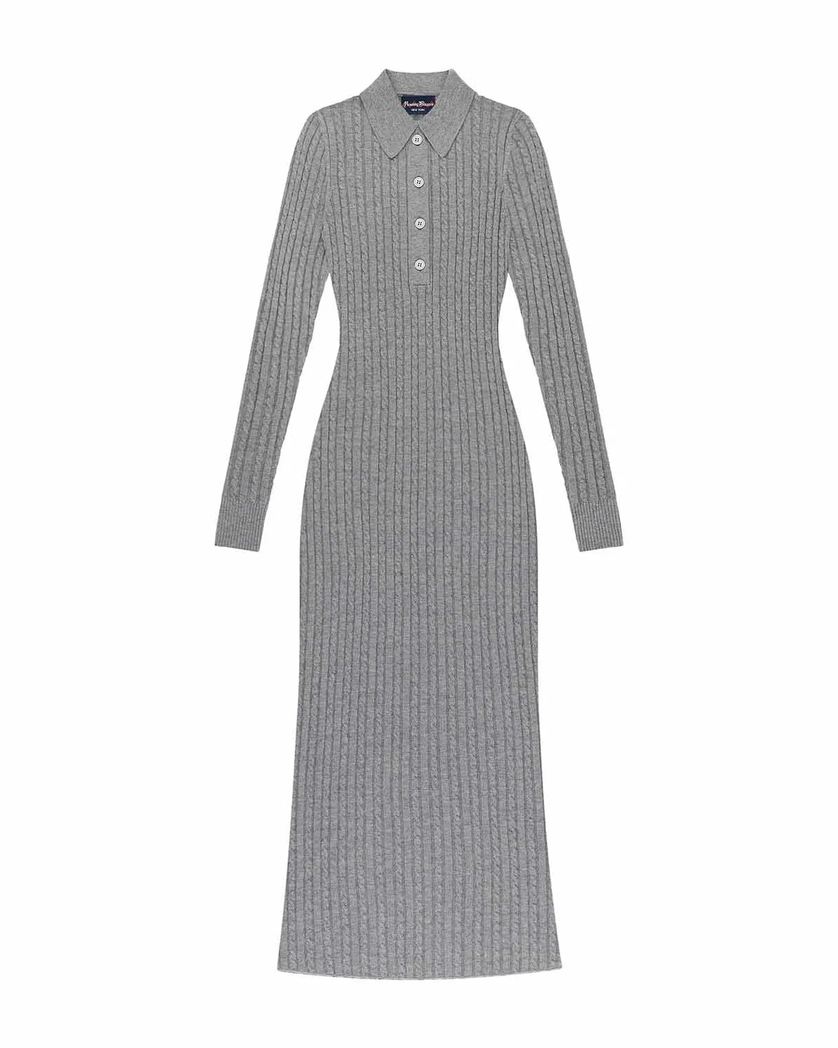 Women's Cable Cardigan Dress Heather Gray - Image 5