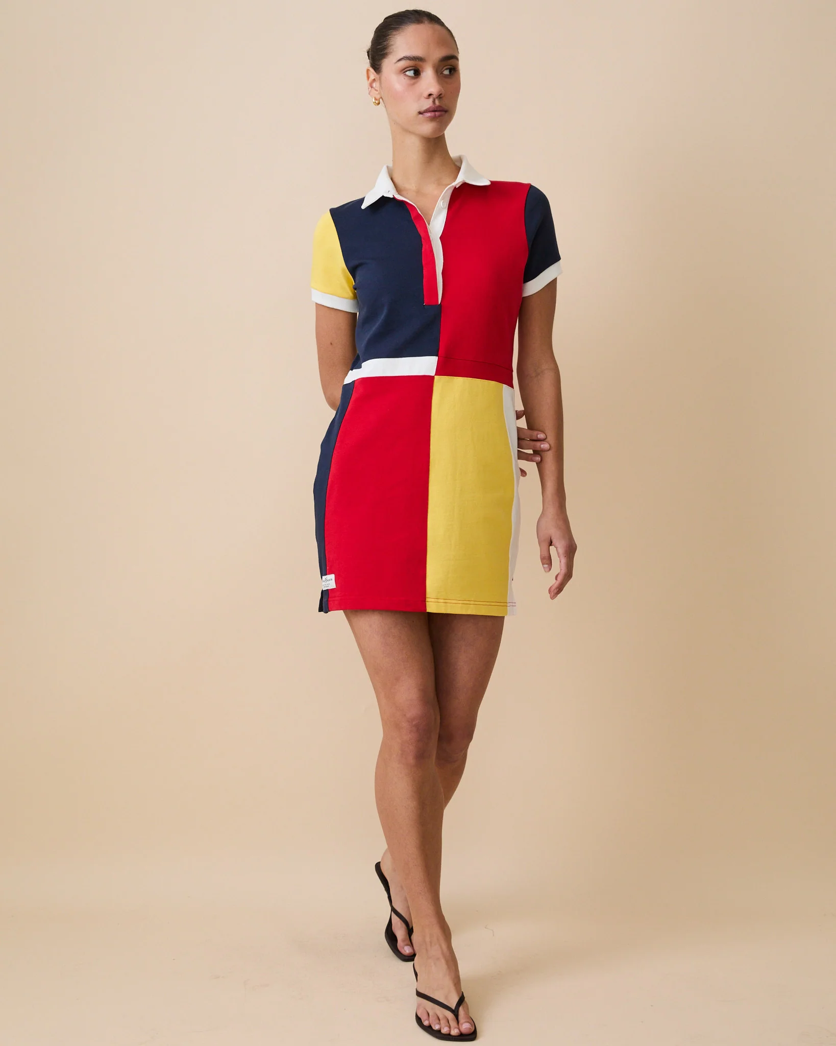 Women's Color Block Rugby Dress Primary Colorblock - Image 4