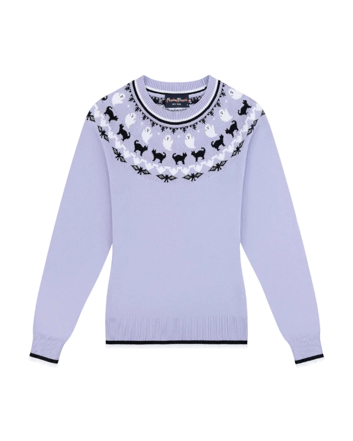 Women's Cotton Halloween Fairisle Sweater Purple