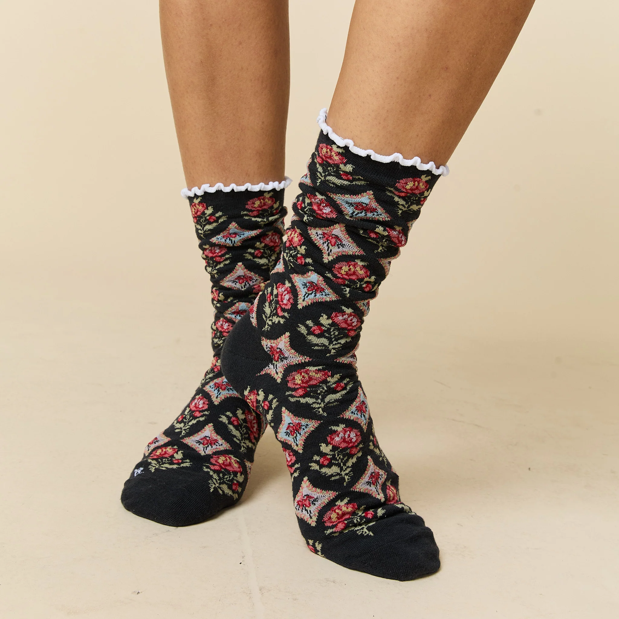 Women's Floral Socks Fall Floral - Image 2
