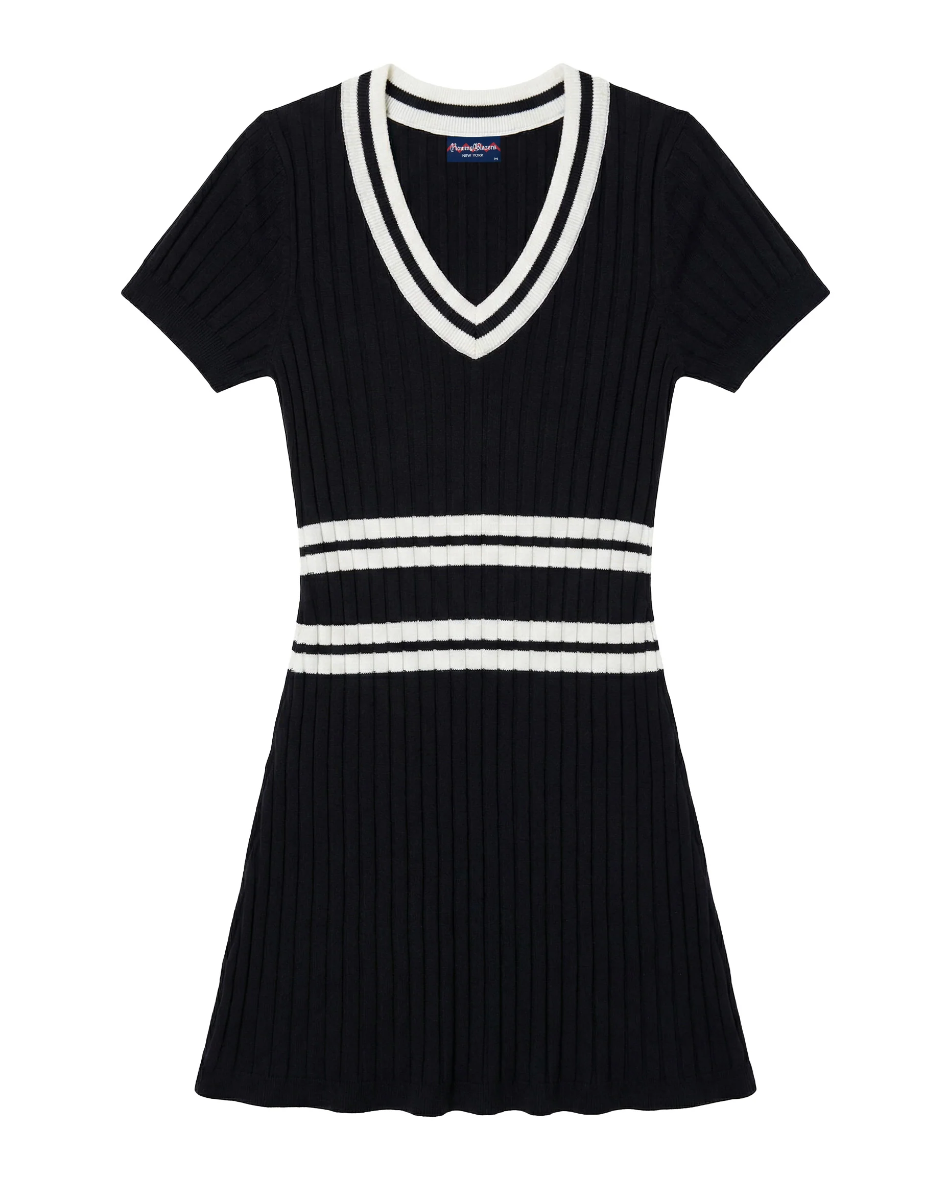 Women's Knit Pleated Dress Navy - Image 7