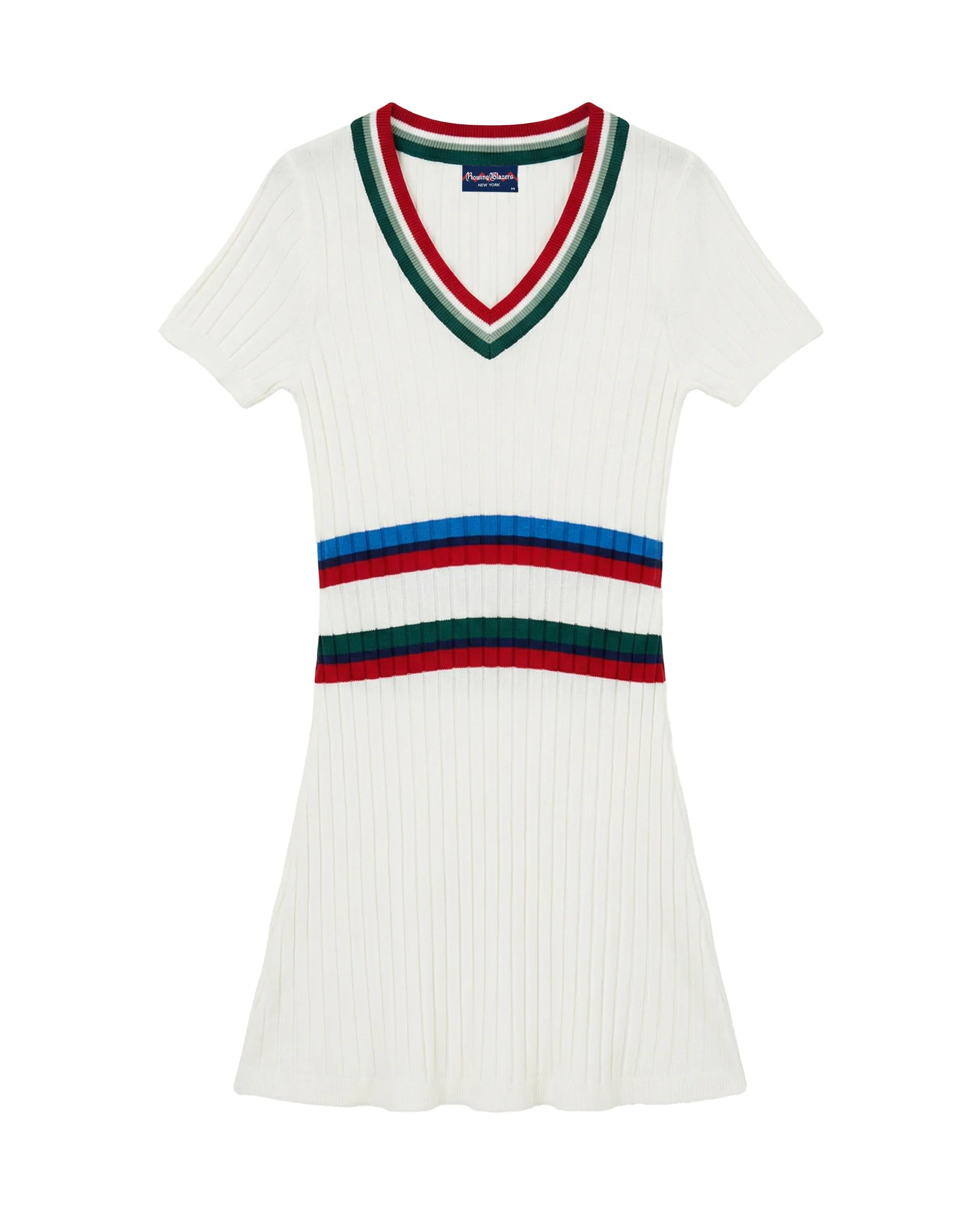 Women's Knit Pleated Dress White - Image 7