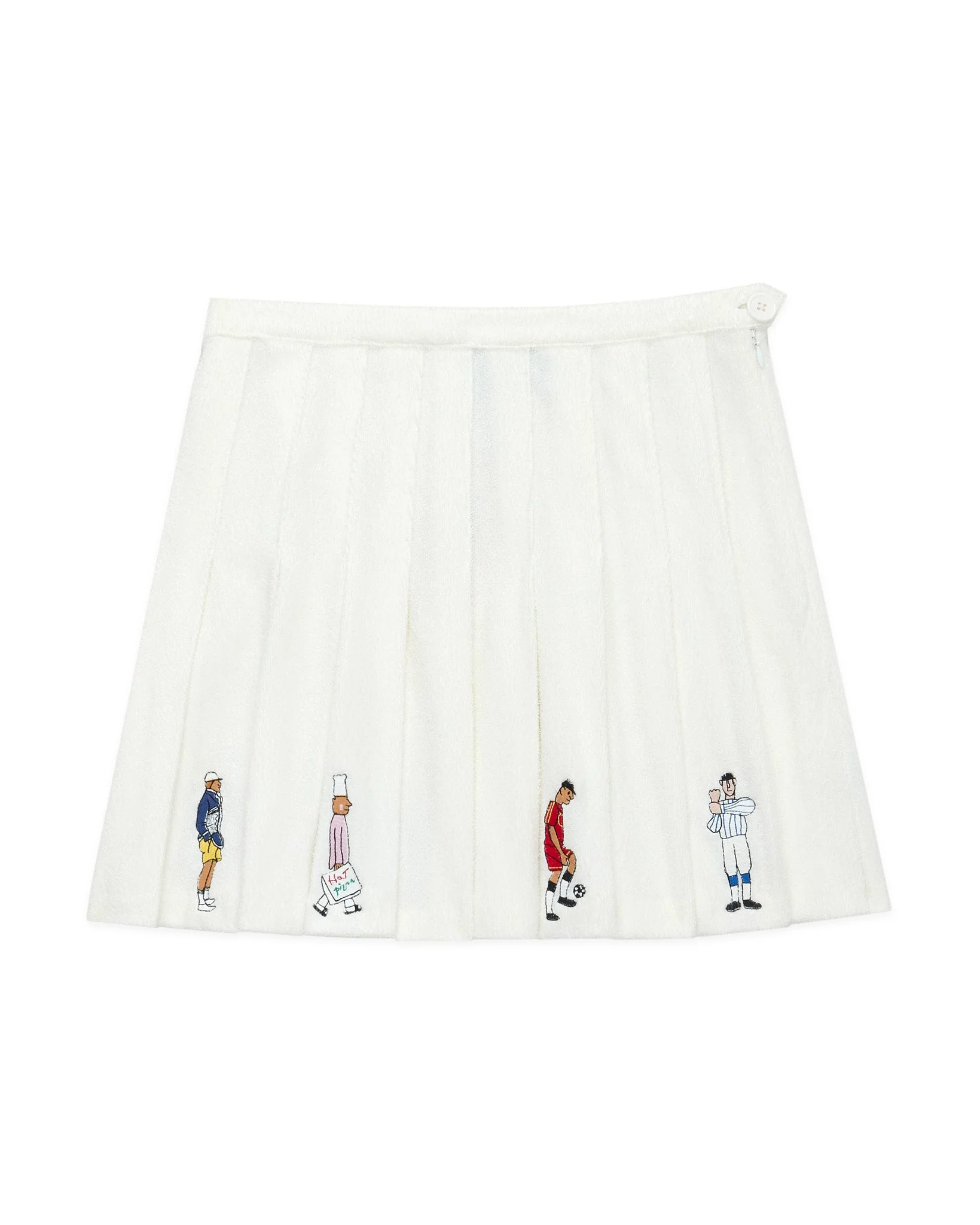 Women's Terry Pleated Skirt White - Image 9