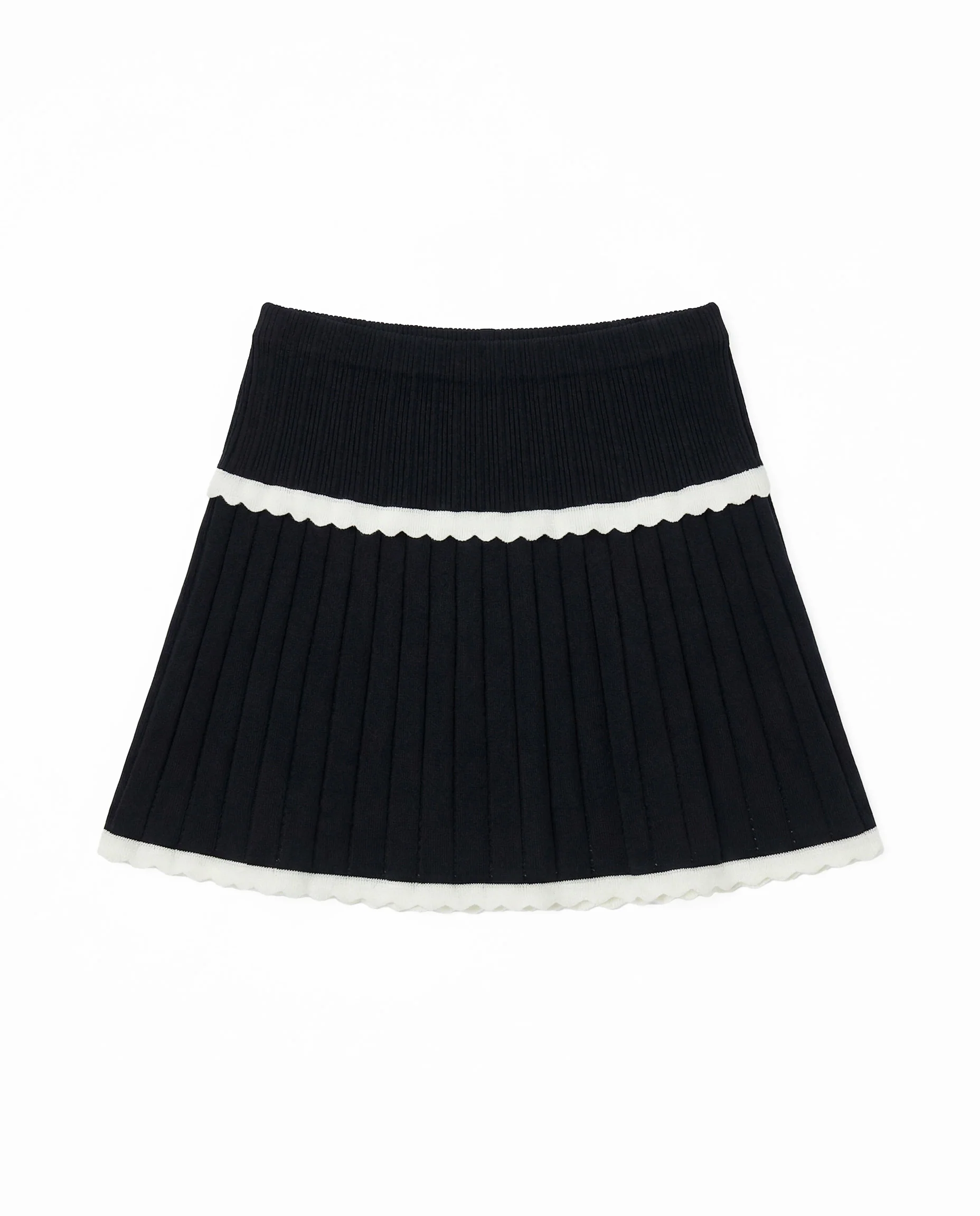 Women's Tiered Scallop Skirt Navy - Image 5