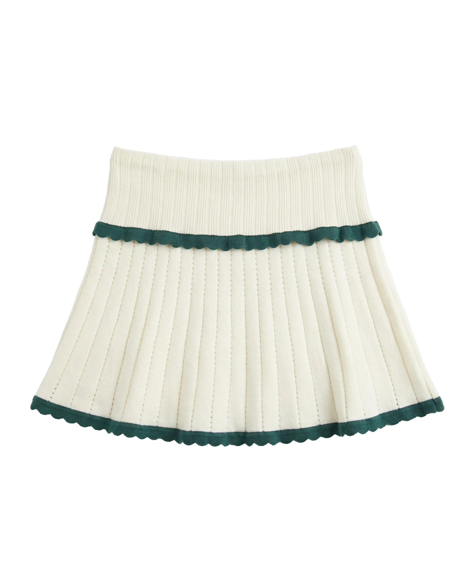 Women's Tiered Scallop Skirt White - Image 7