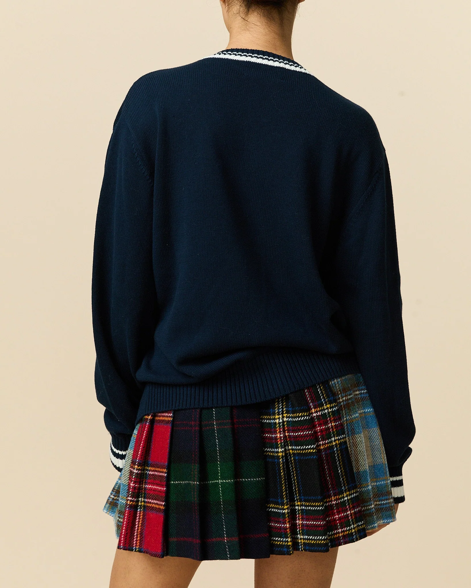 Women's Wool Cocktail Pleated Mini Skirt Holiday Tartan - Image 3