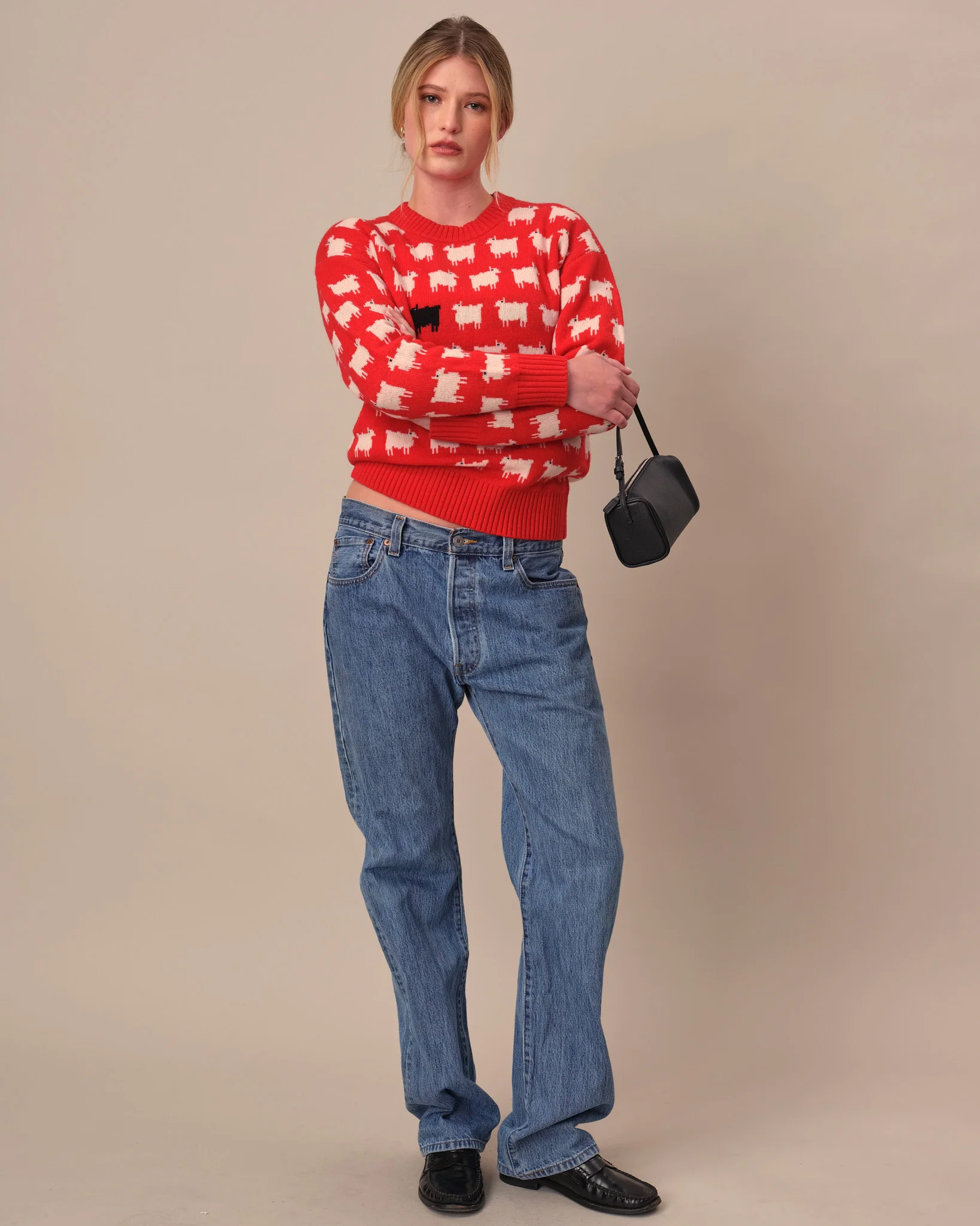 Warm & Wonderful Women's Wool "Diana Edition" Sheep Sweater - Image 3