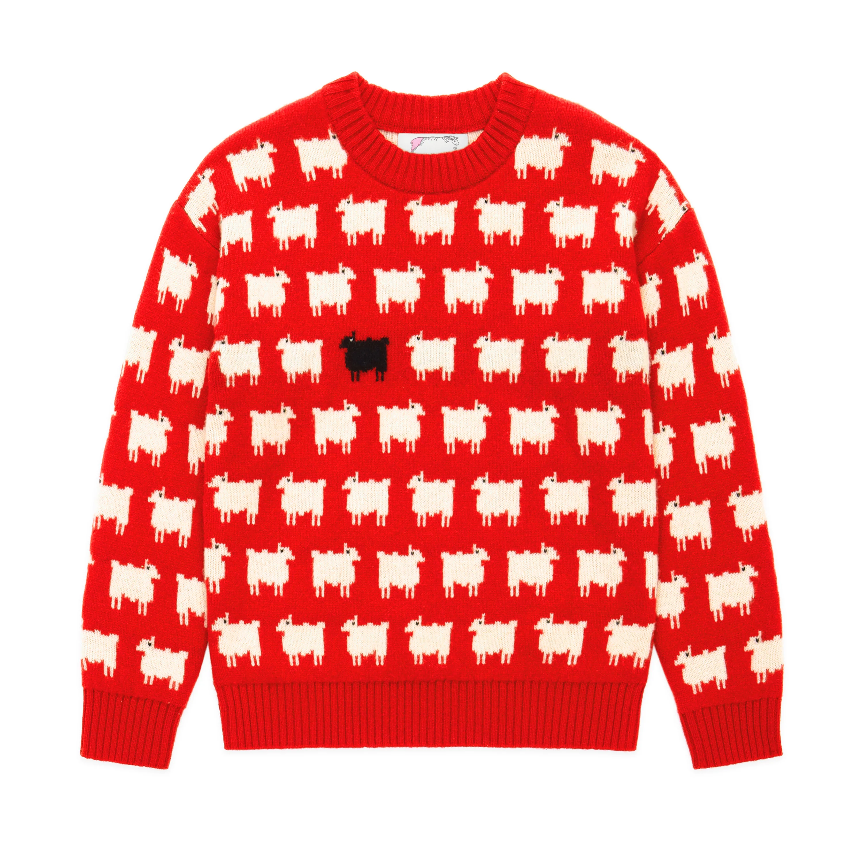 Warm & Wonderful Women's Wool "Diana Edition" Sheep Sweater - Image 5